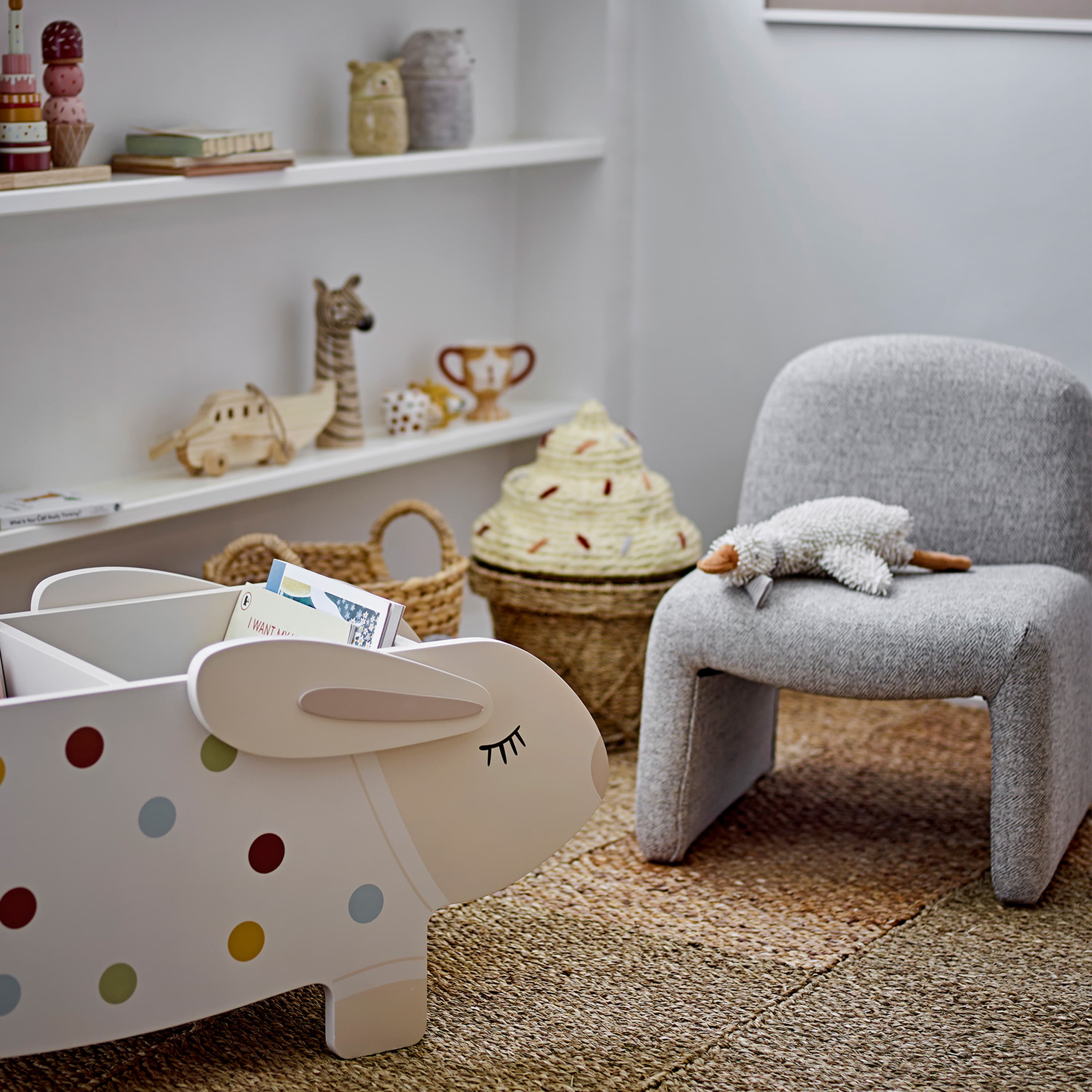 Neel Kinder Loungesessel Grau