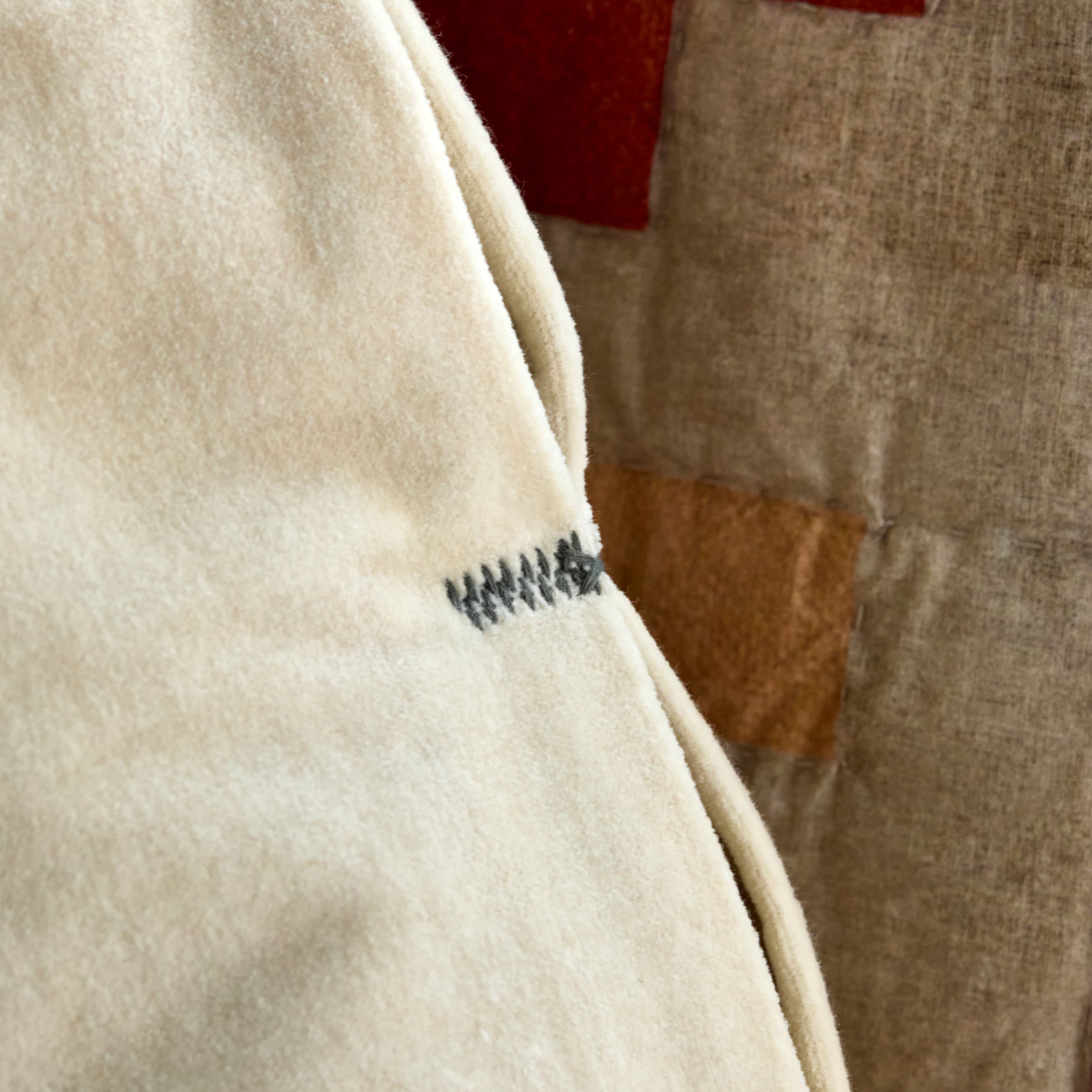 Velour Kissenbezug Sand 50x50