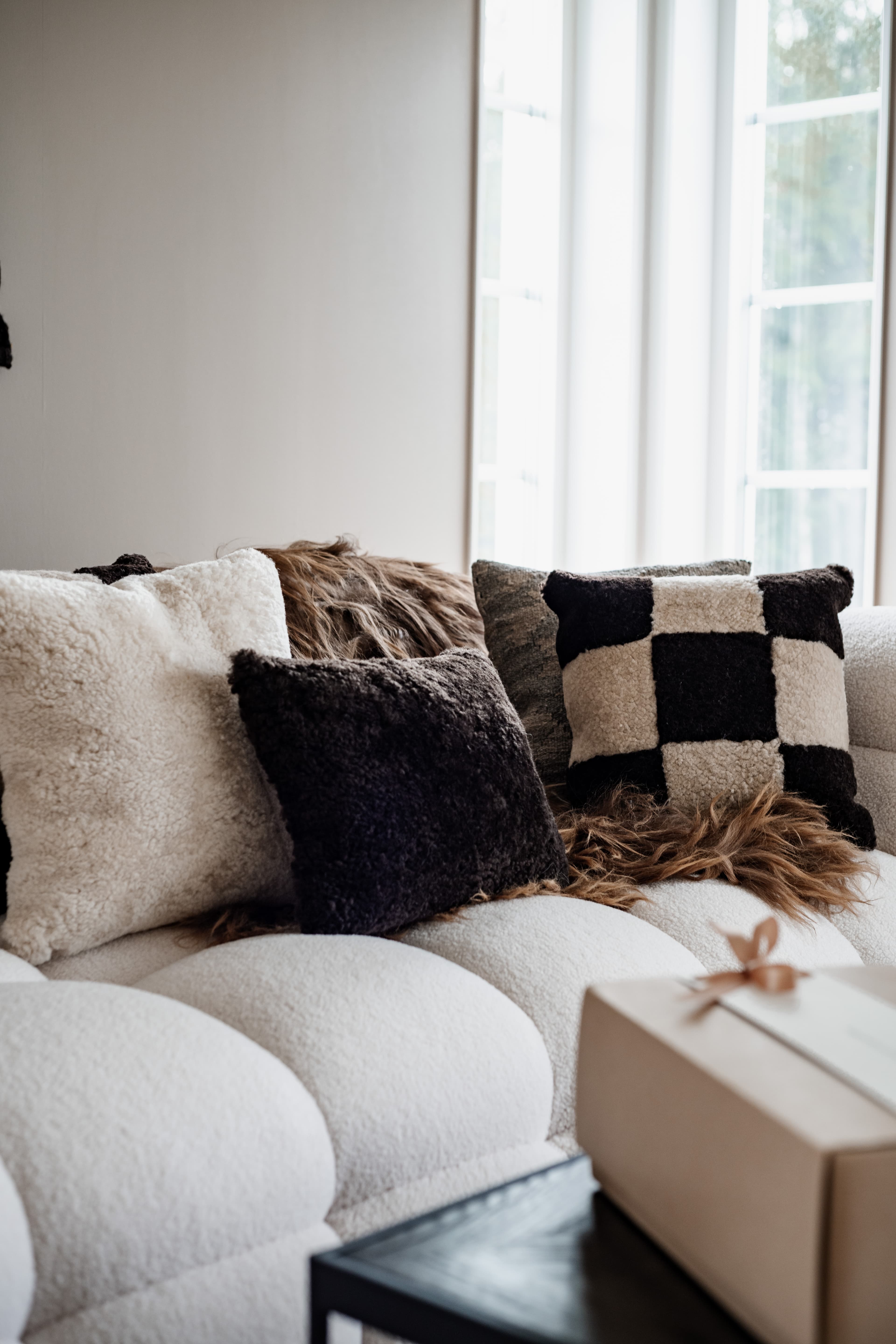 Alice Cushion Sheepskin Desert 50x50