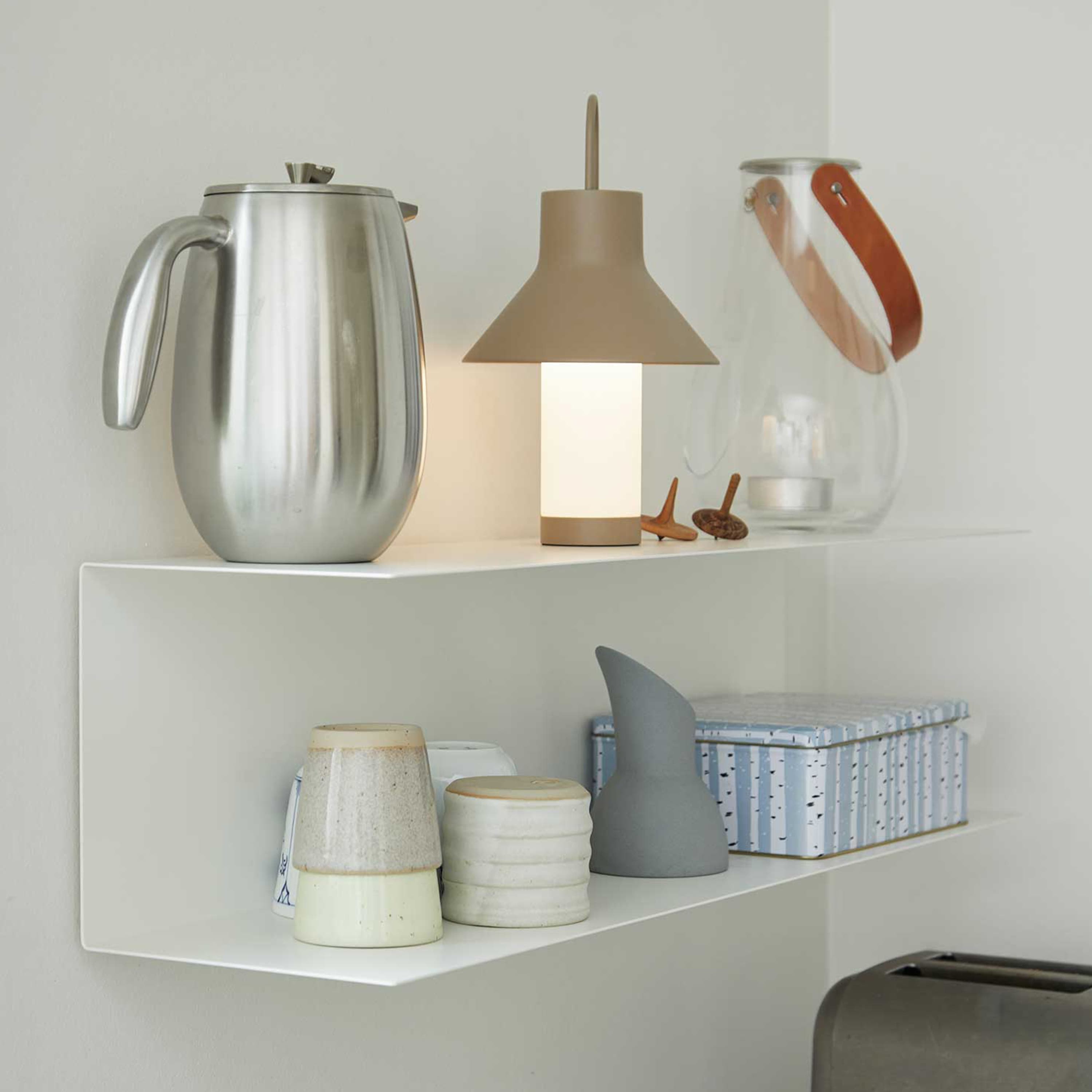 Shadow Portable Table Lamp Grey/Beige Ø15