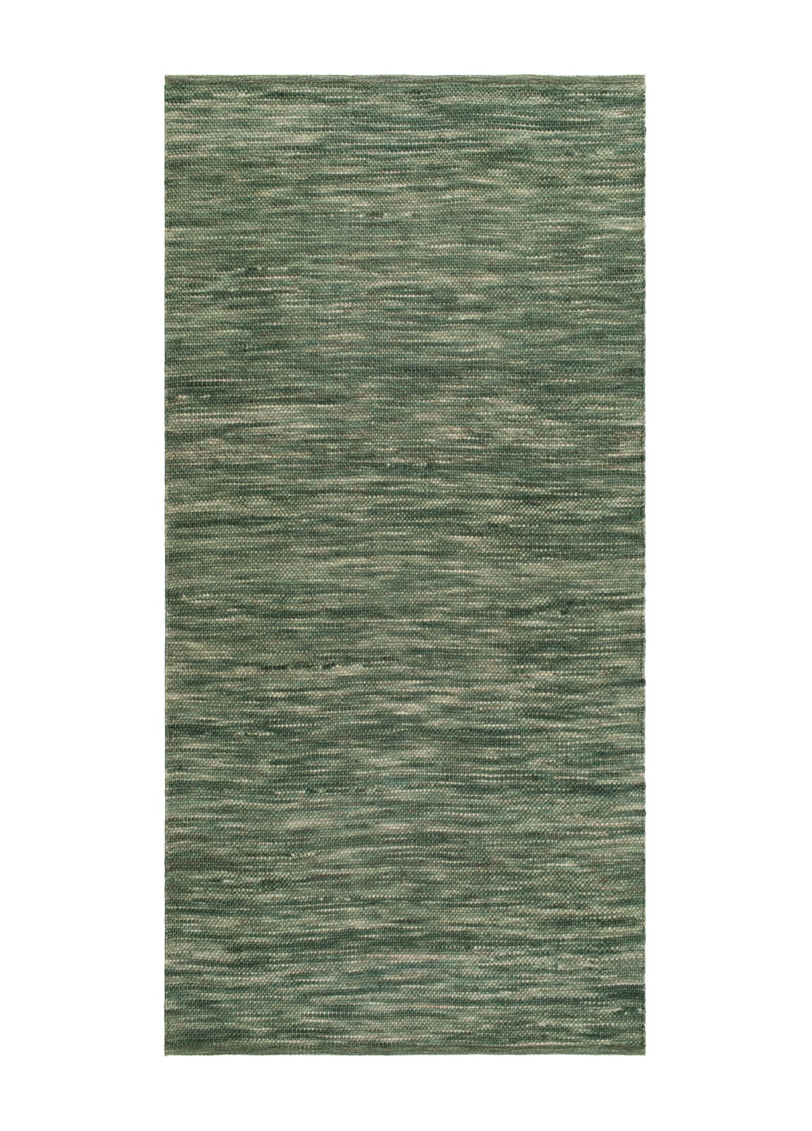 Hanoi Ull Gångmatta Grönmelange 75x150
