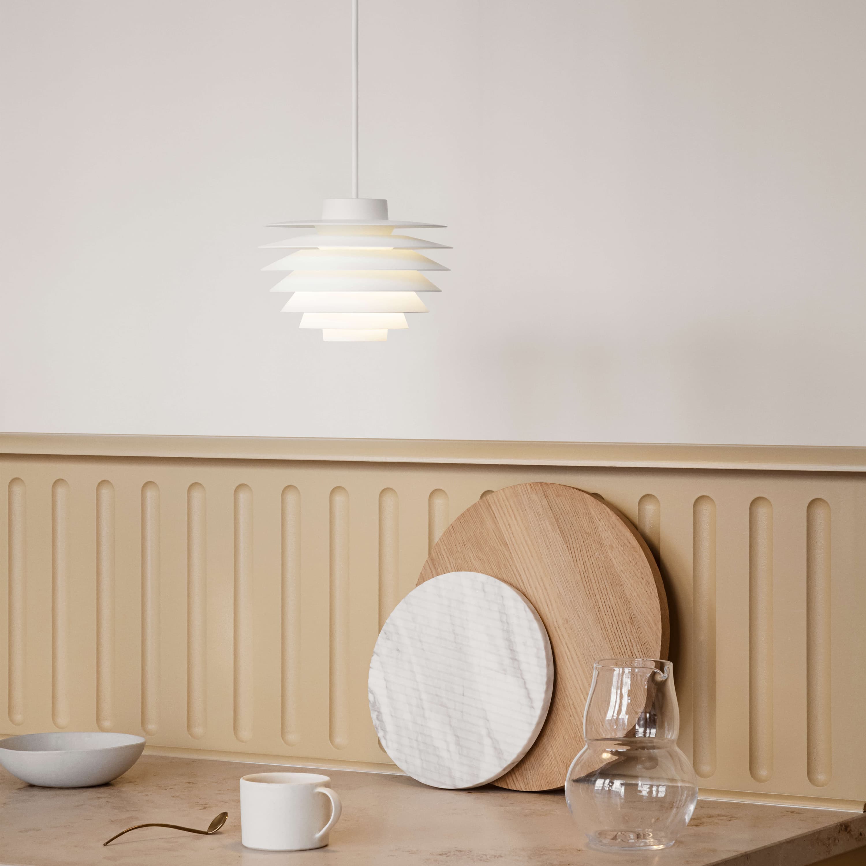 Verona Pendelleuchte Weiß 60cm