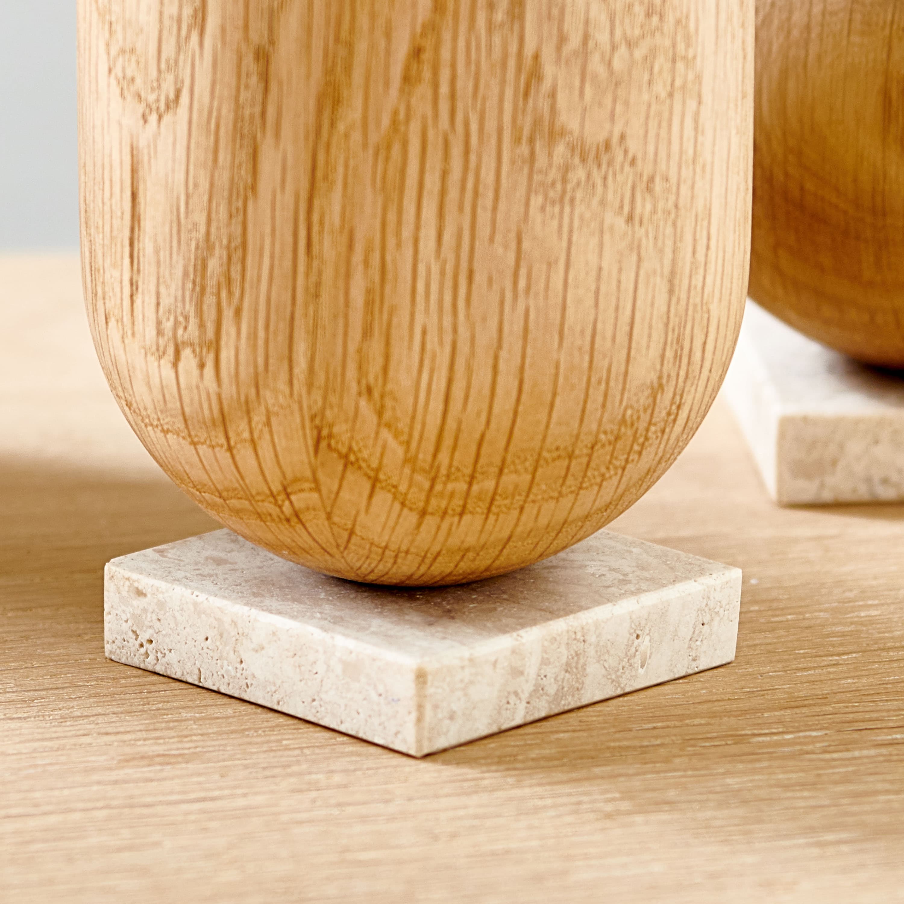 Ellipse Vase Natur geölte Eiche