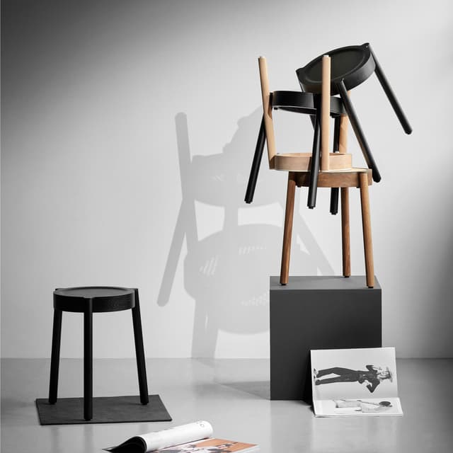 Pal Stool Light Oiled Oak/Light Mesh
