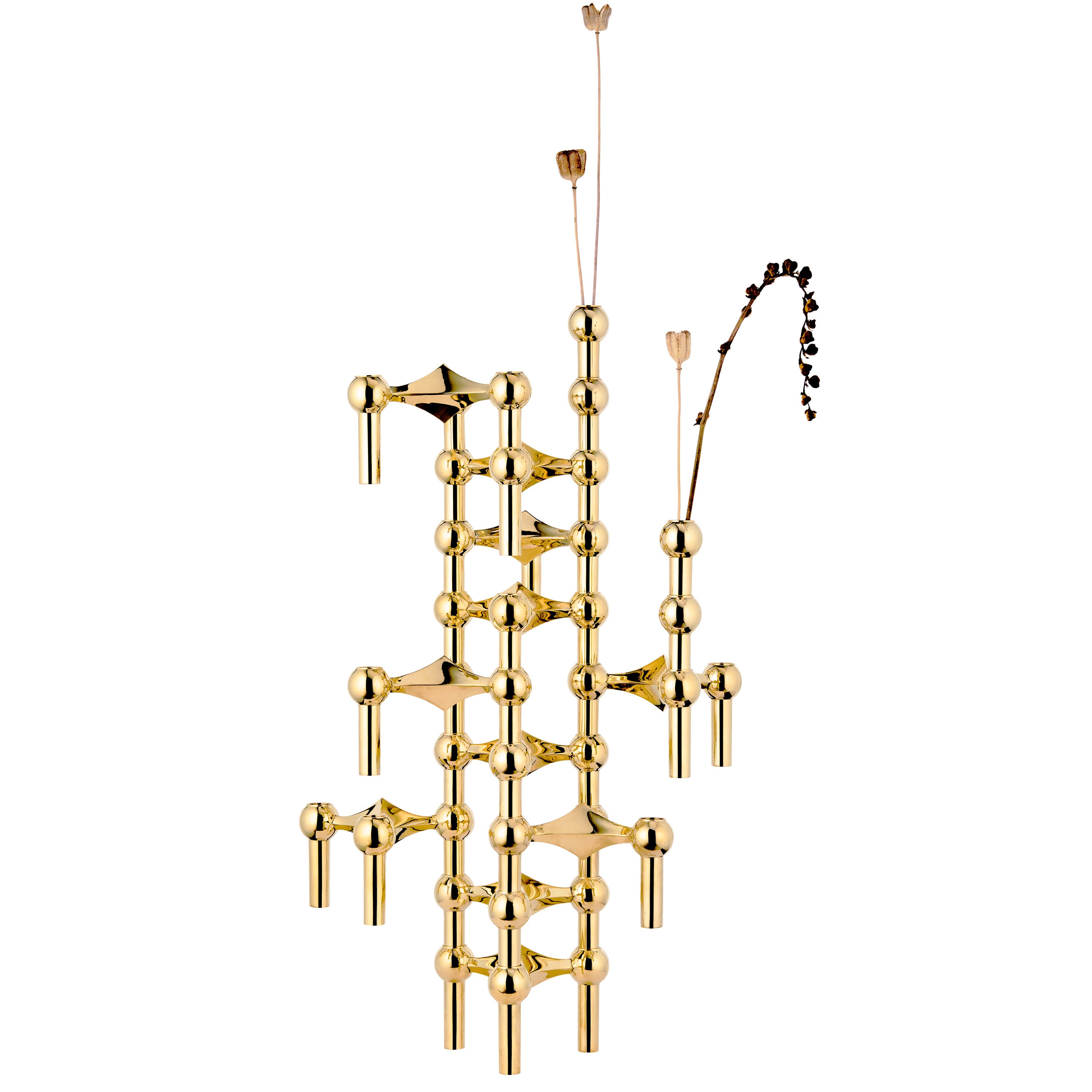 STOFF Nagel Vase Massives Messing