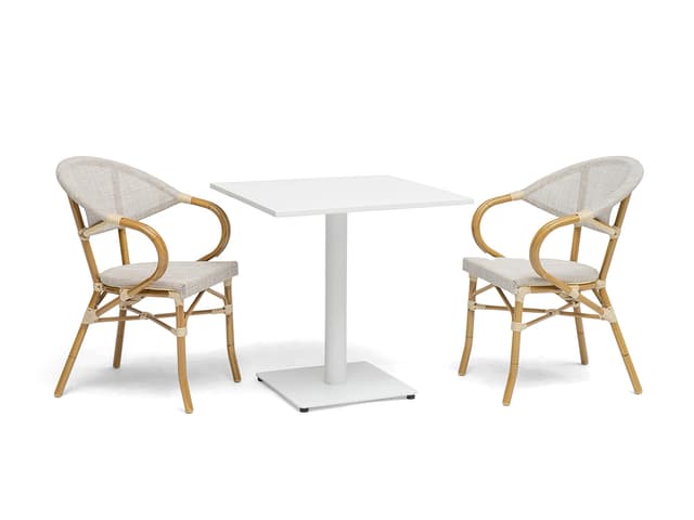 Näsby Cafétisch Weiß 70x70