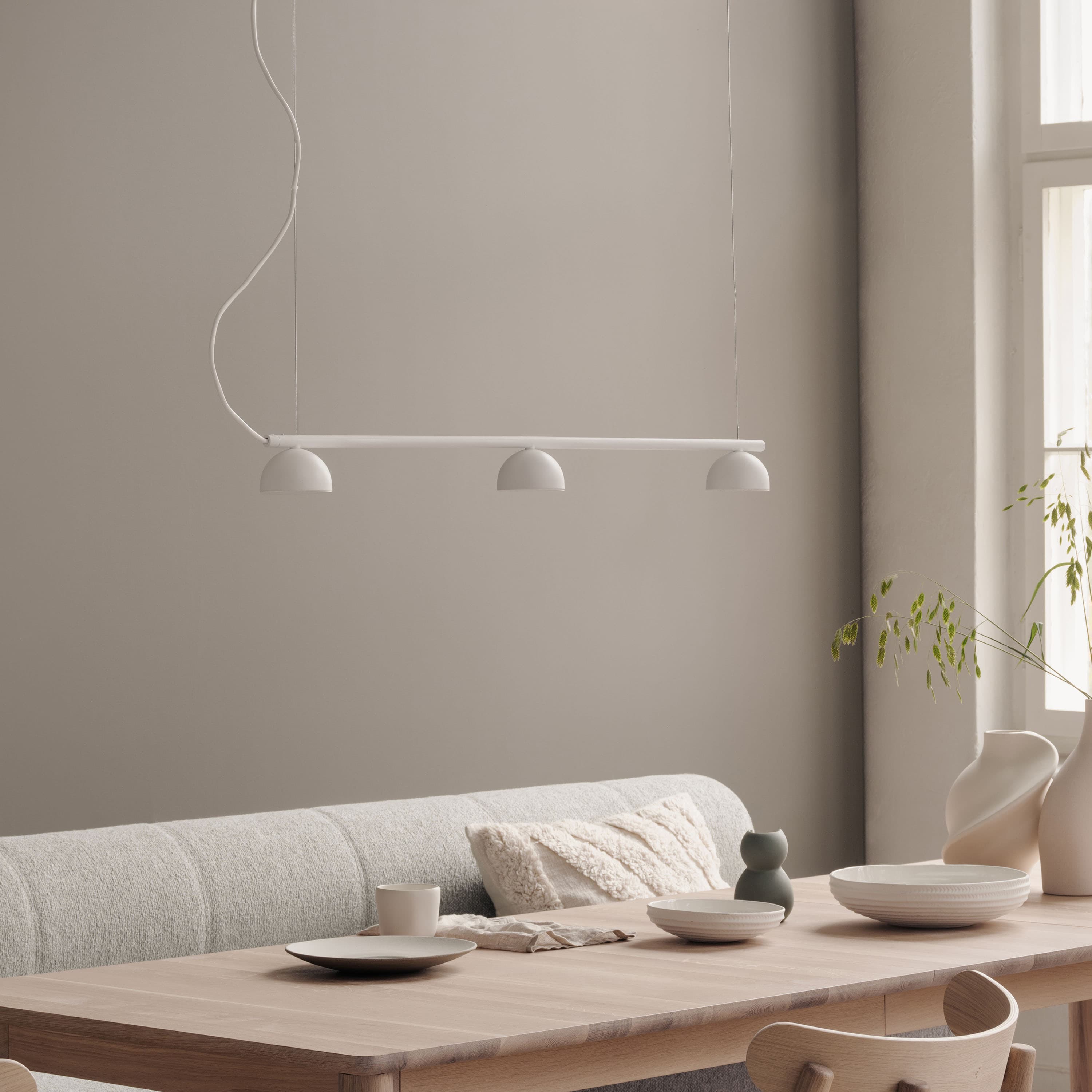 Blush Rail 3 Pendelleuchte White Matt