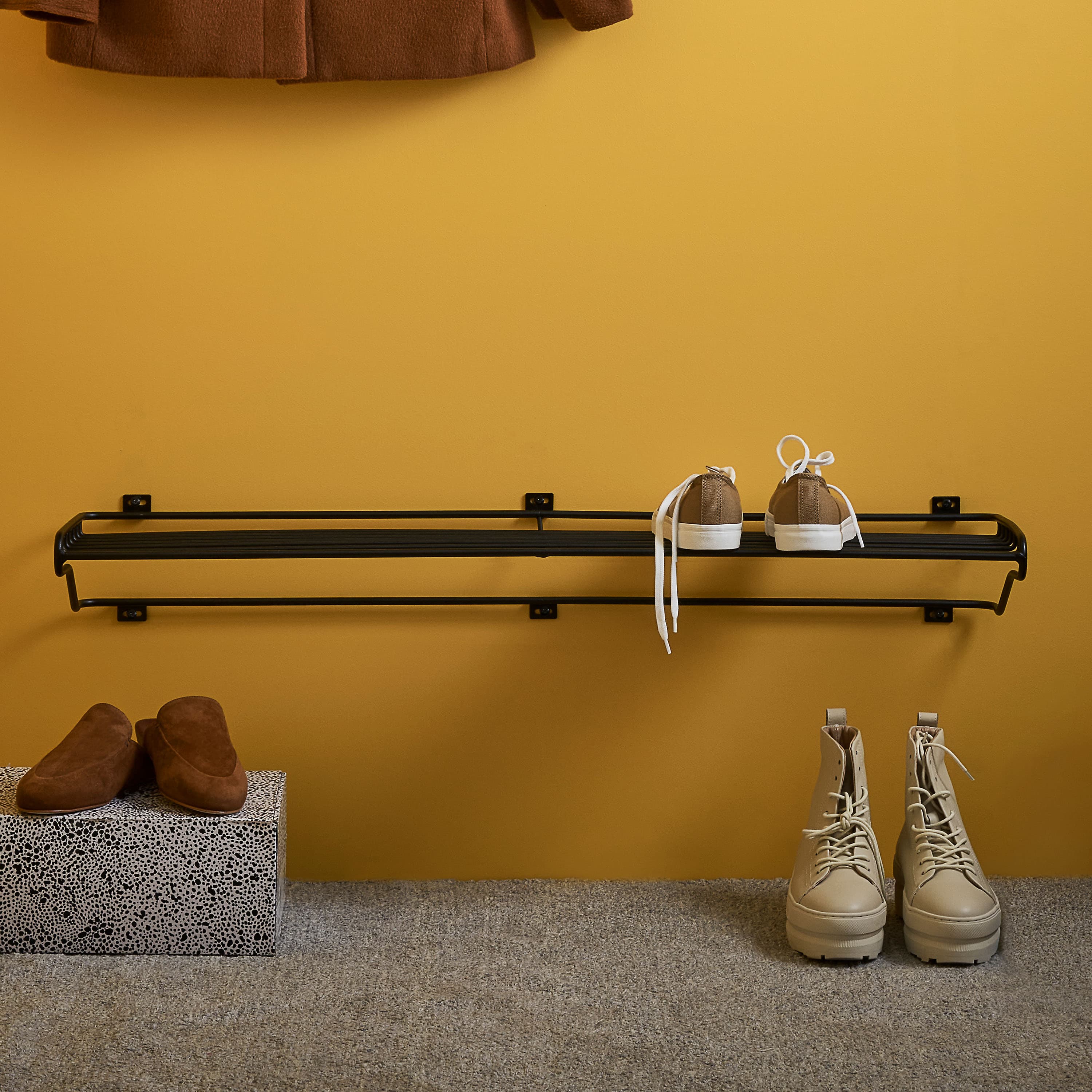 Shoe Shelf Shoe Rack Black Large