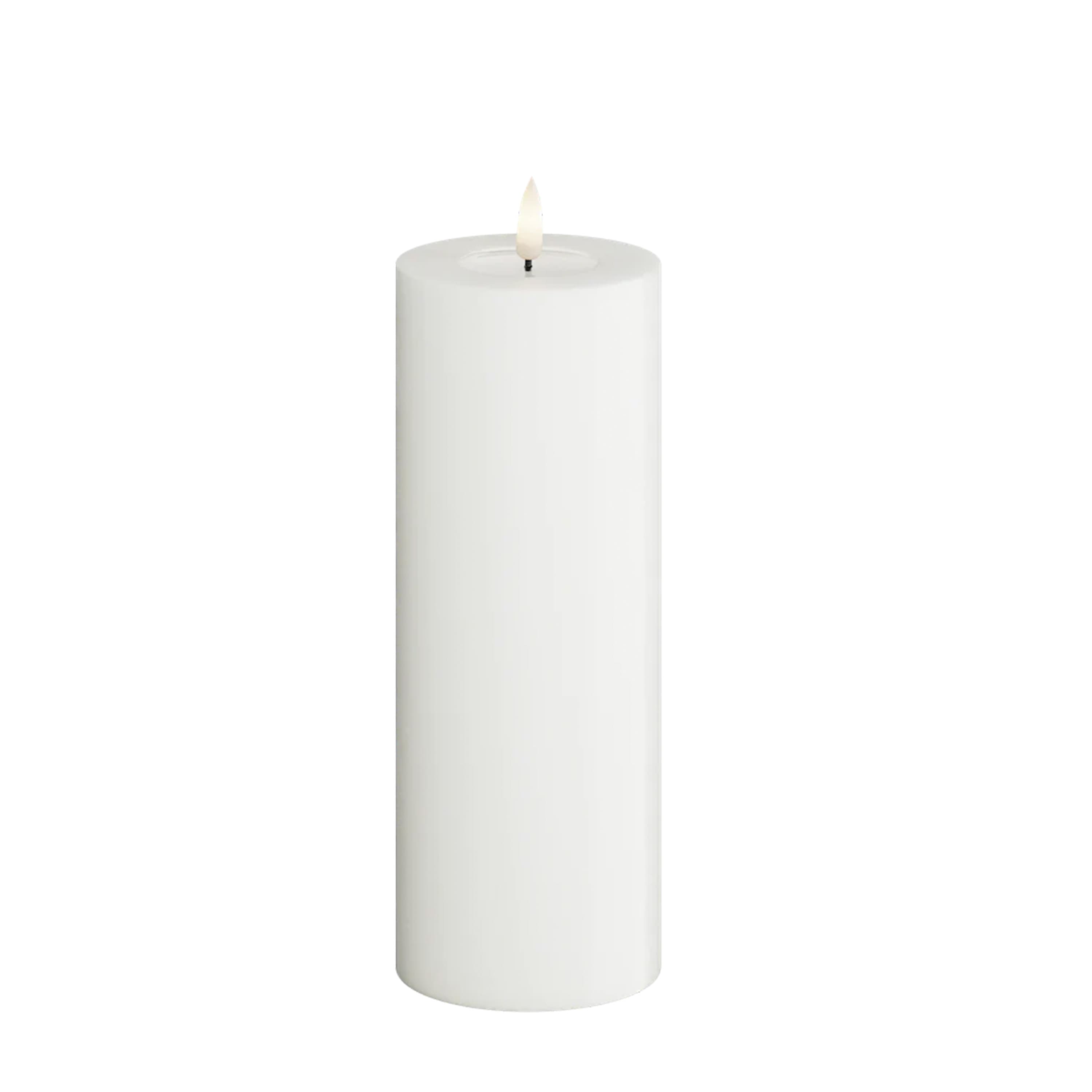 LED Block Candle White 20cm