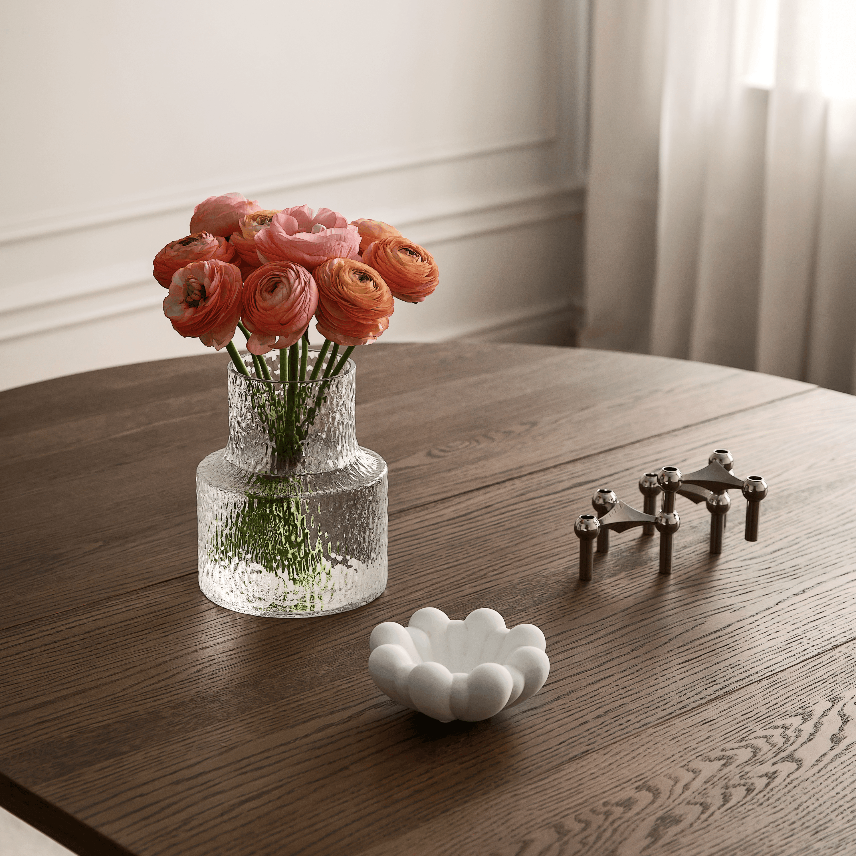 STOFF Nail Candle Holder Chrome Set of 3
