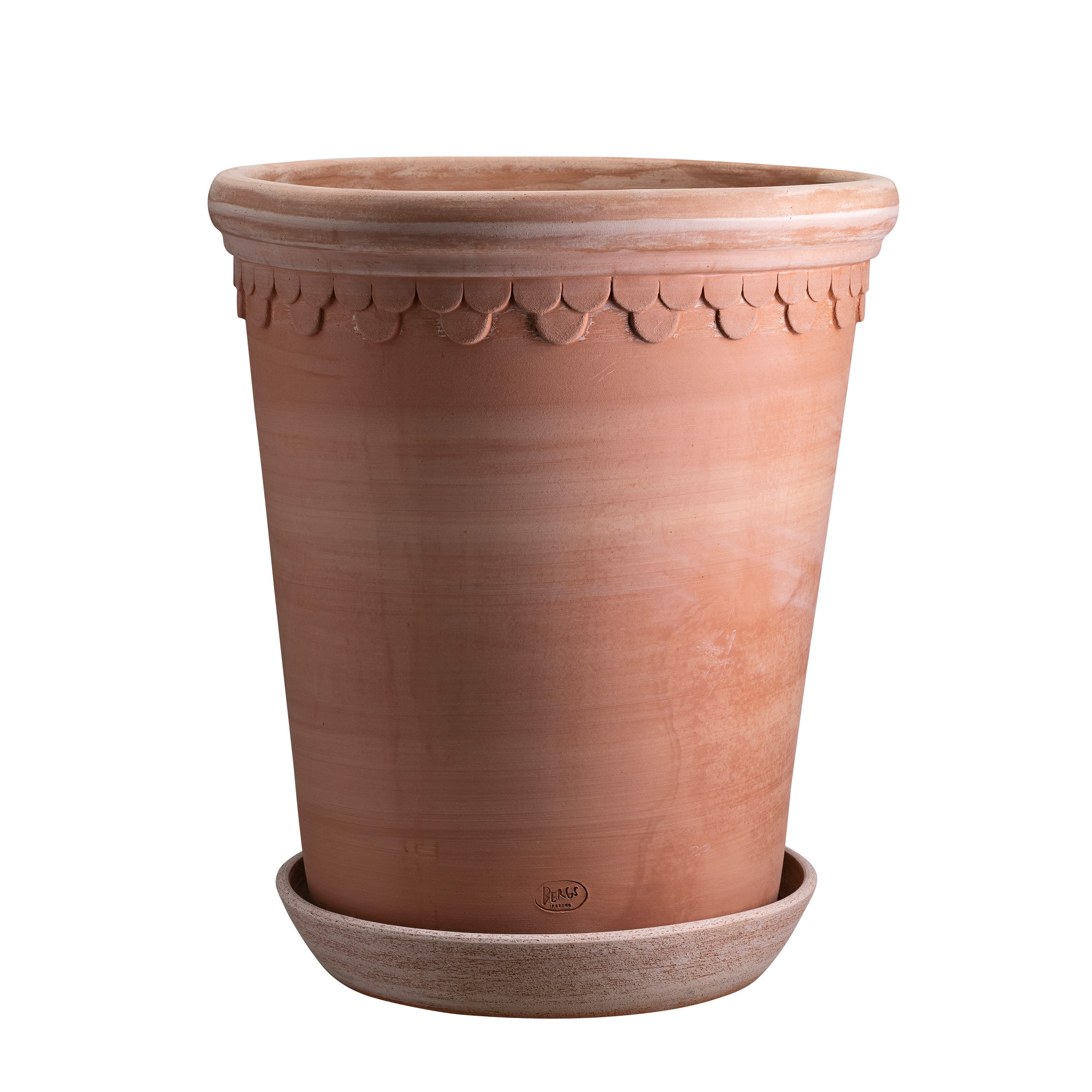 Københavner Tall Planter with Saucer Raw Pink Terracotta Ø18
