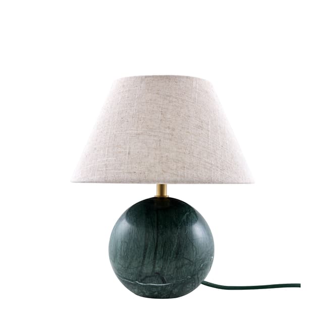 Castello Tischlampe Dunkelgrüner Marmor/Beige 24cm