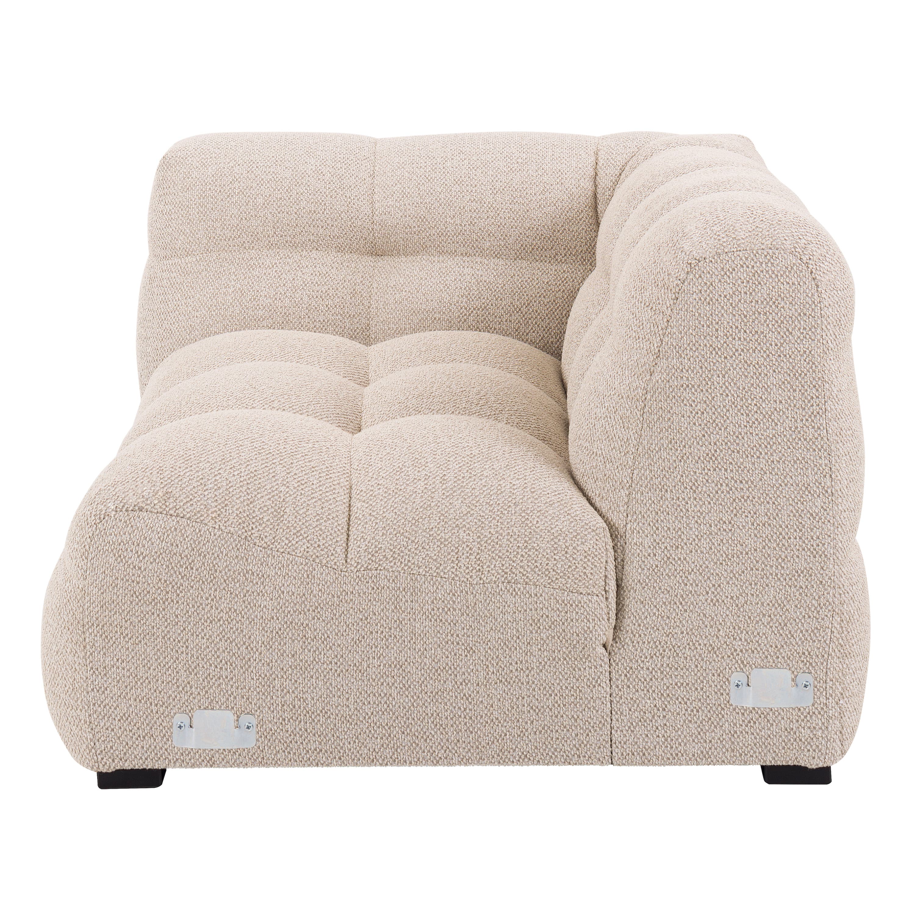 Billie 1-Sitzer Sofa Modul Links Armlehne Beige Bouclé 118cm