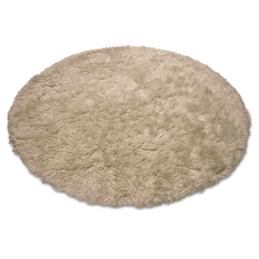 Cloudy Wool Rug Beige Ø160
