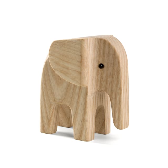 Elephant Decoration Natural Ash Wood