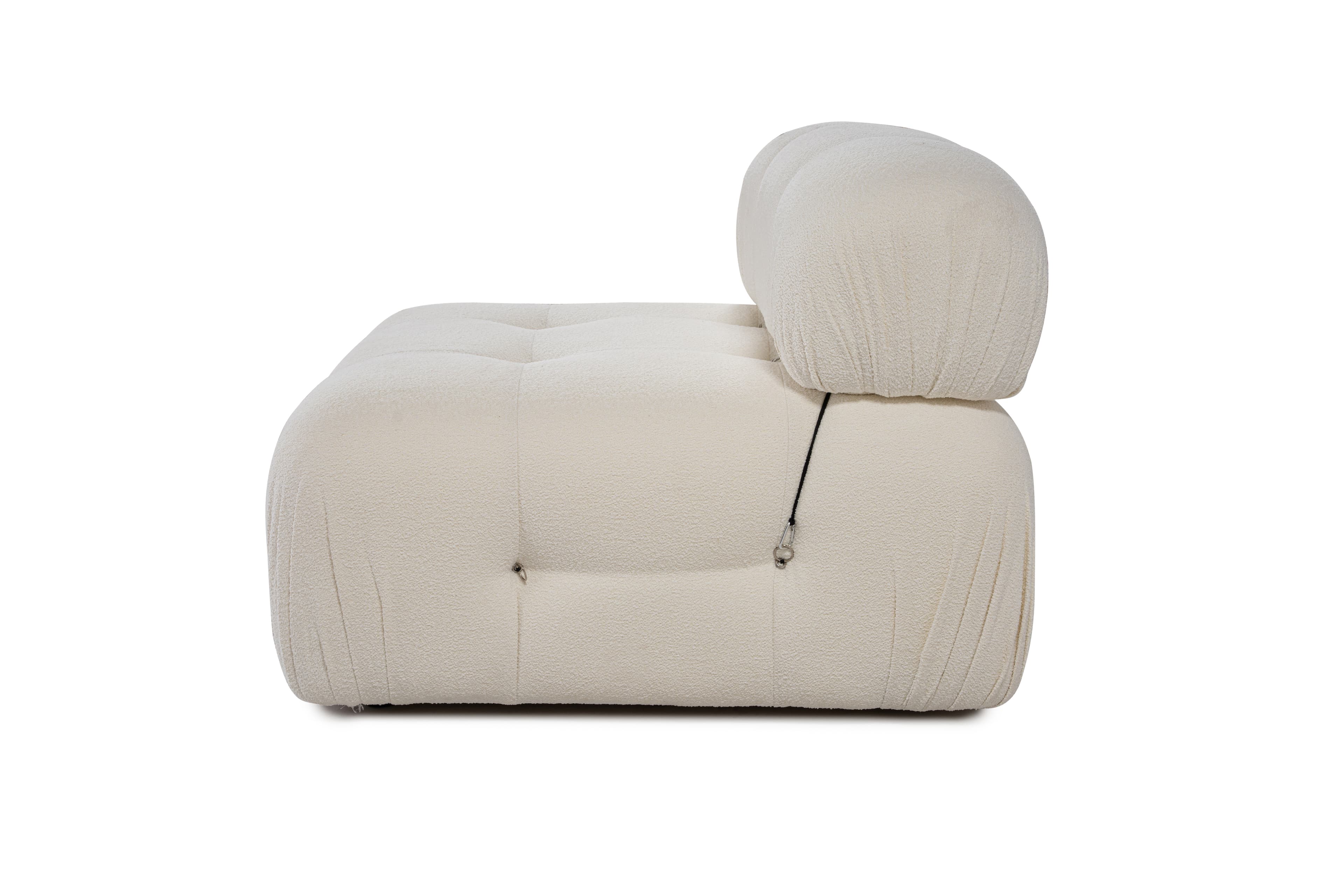 Blanca Mittelmodul White Bouclé