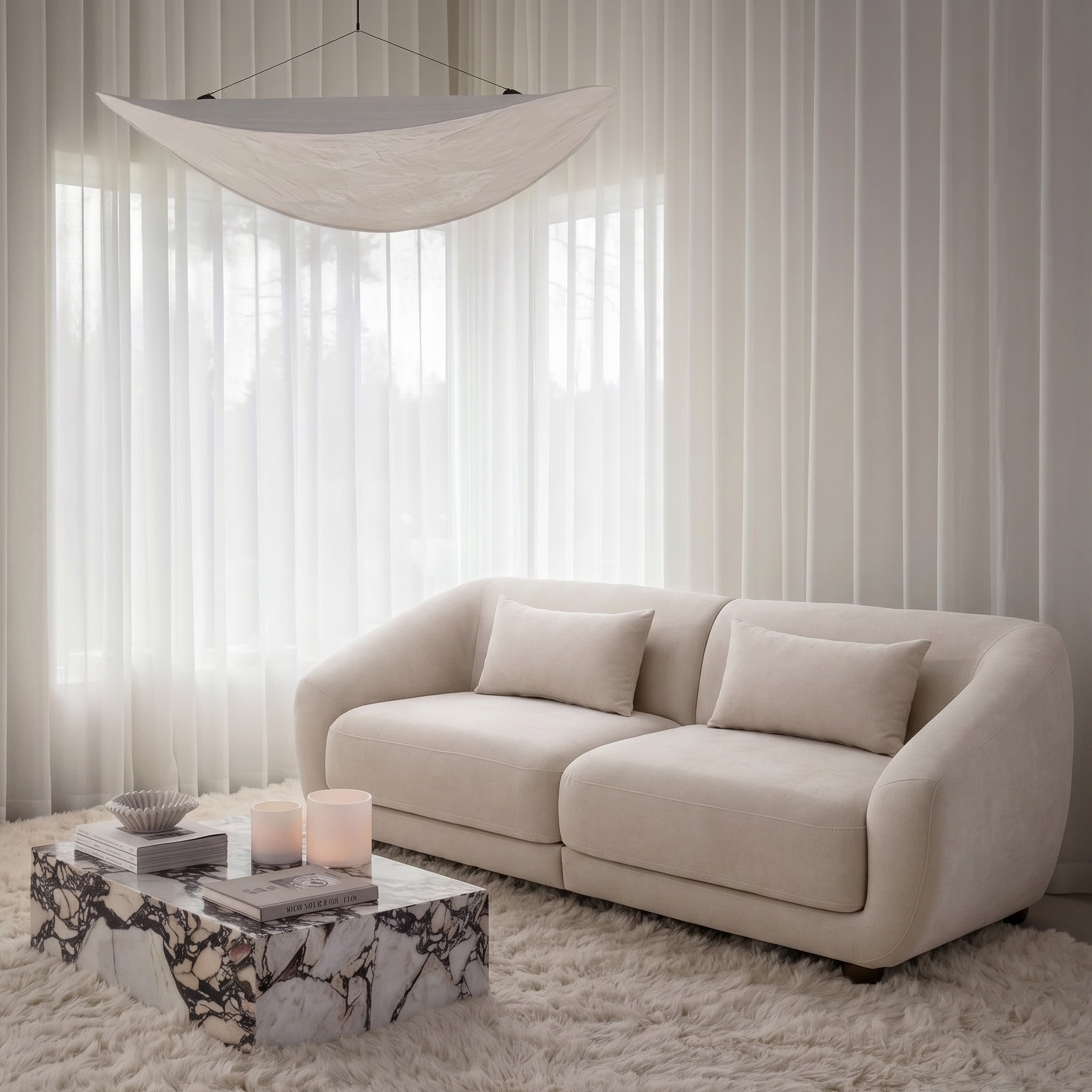 Alba 2-Sitzer-Sofa Beige 218cm