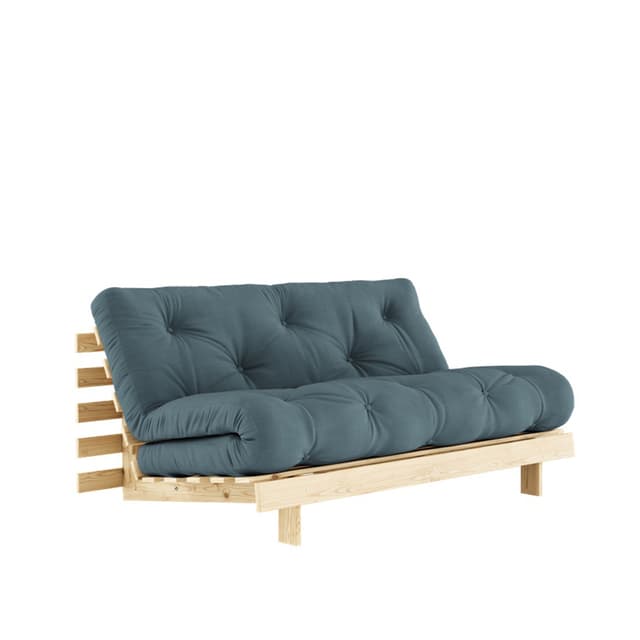 Roots Schlafsofa Natur/Petrolblau 160cm
