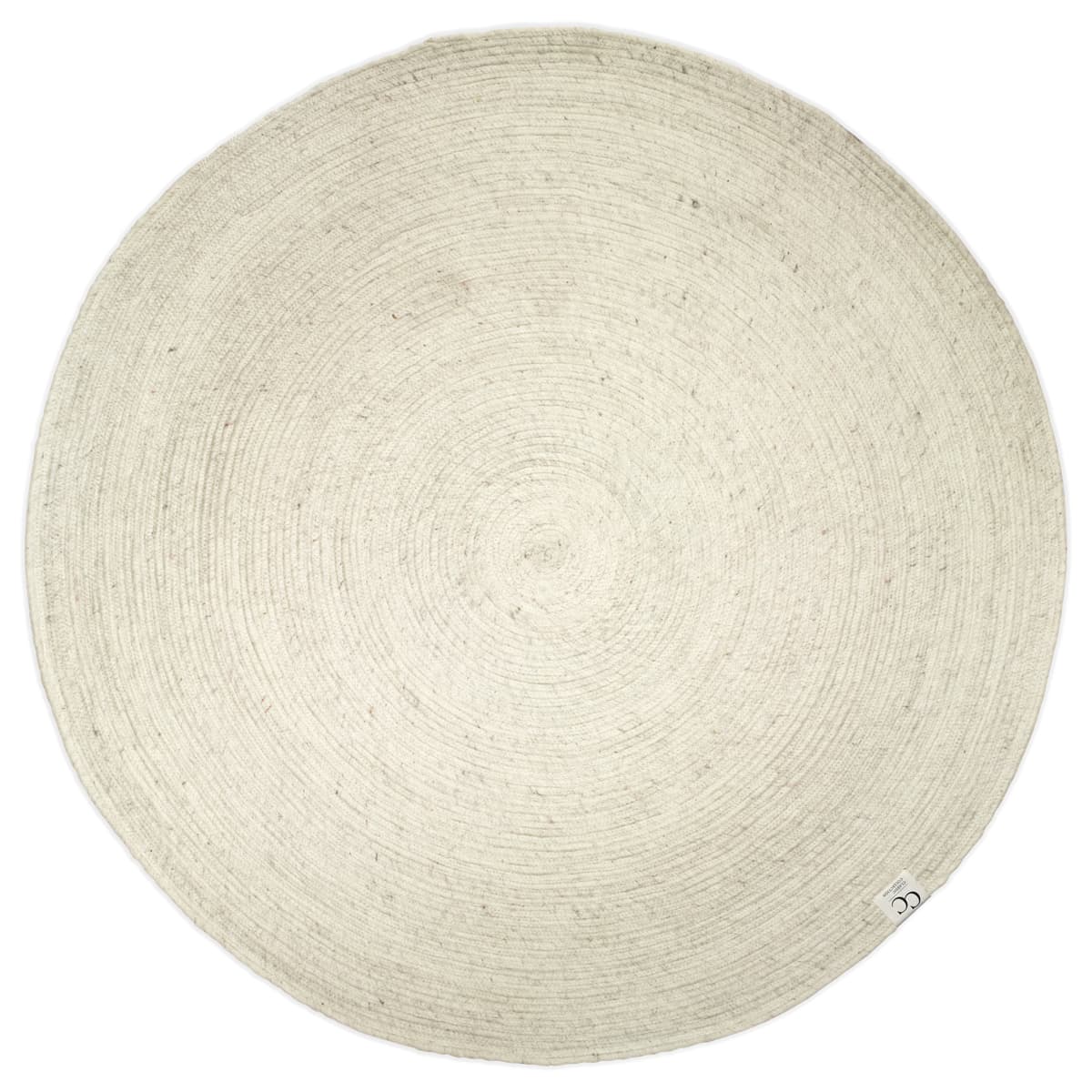 Merino Runder Wollteppich Weiß Ø160cm