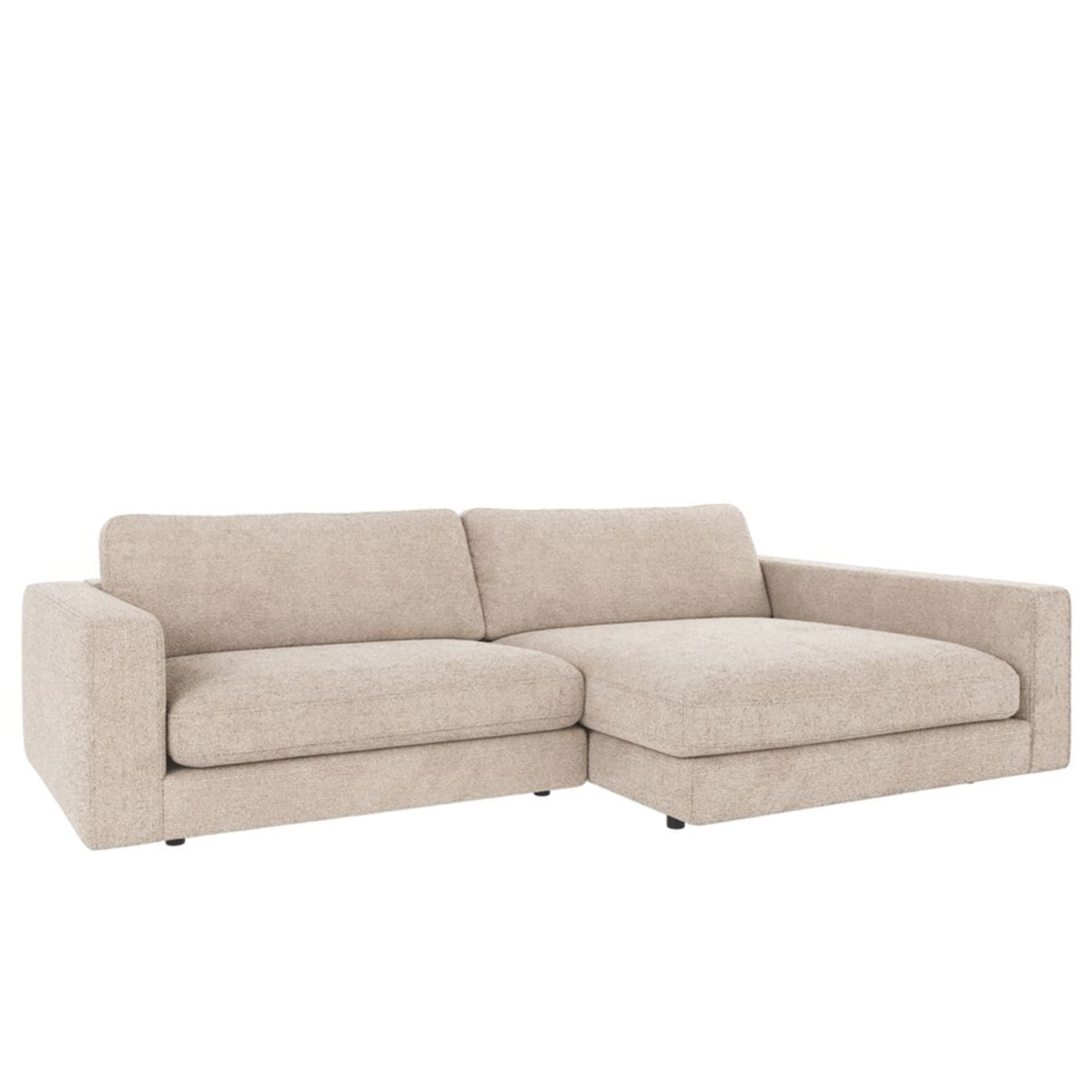 Duncan 3-sits Soffa Schäslong Höger Ljusgrå