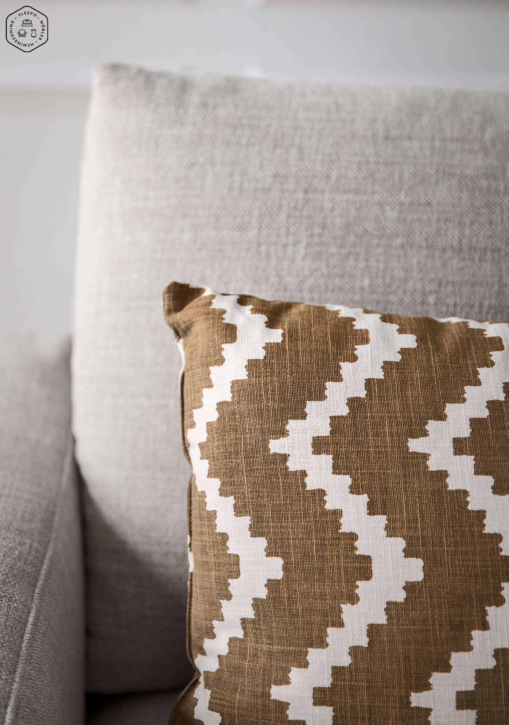Ikat Sema Outdoor Zierkissen Beige/Off-Weiß 40x60