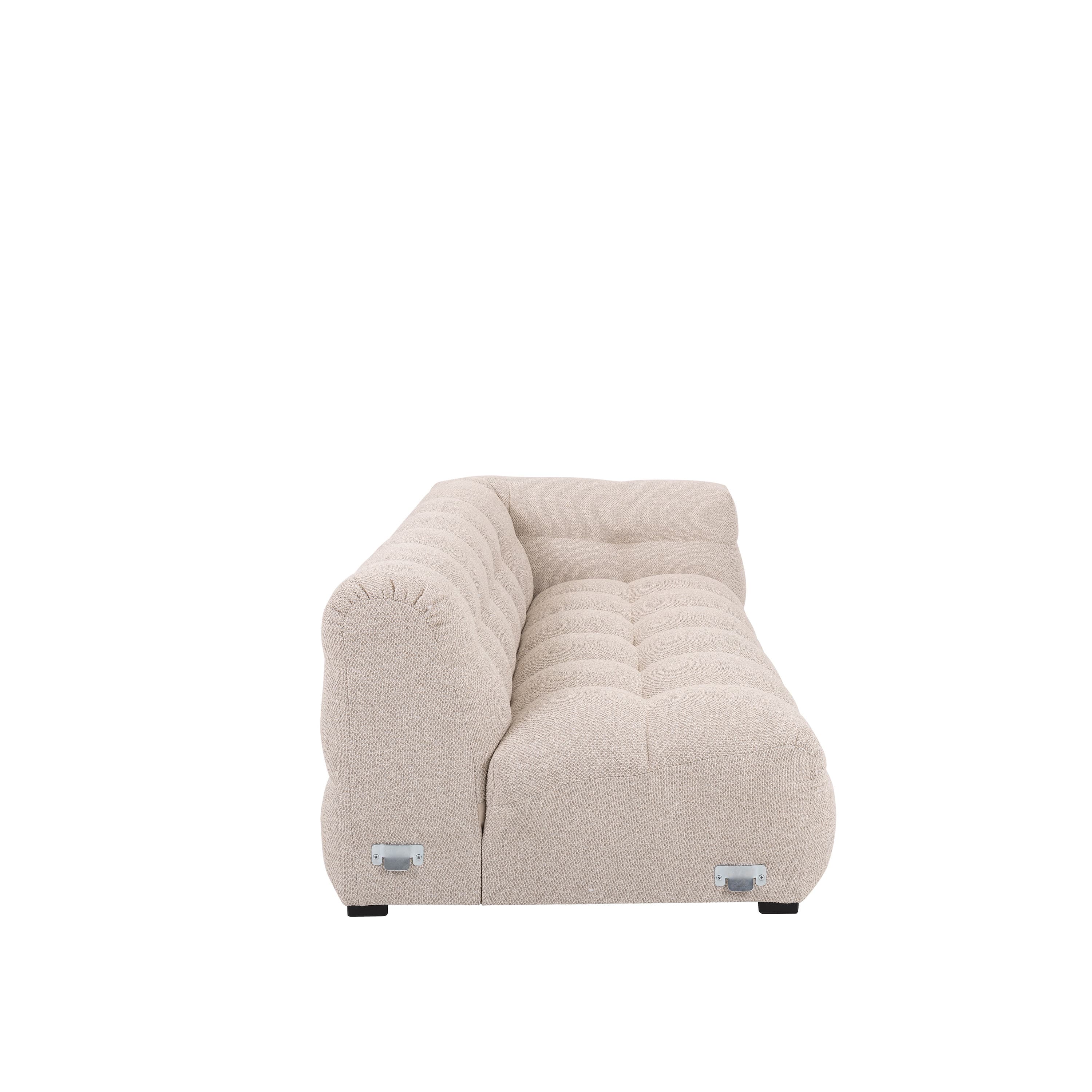 Billie 3-Sitzer Sofa Modul Rechts Armlehne Beige Bouclé 202cm