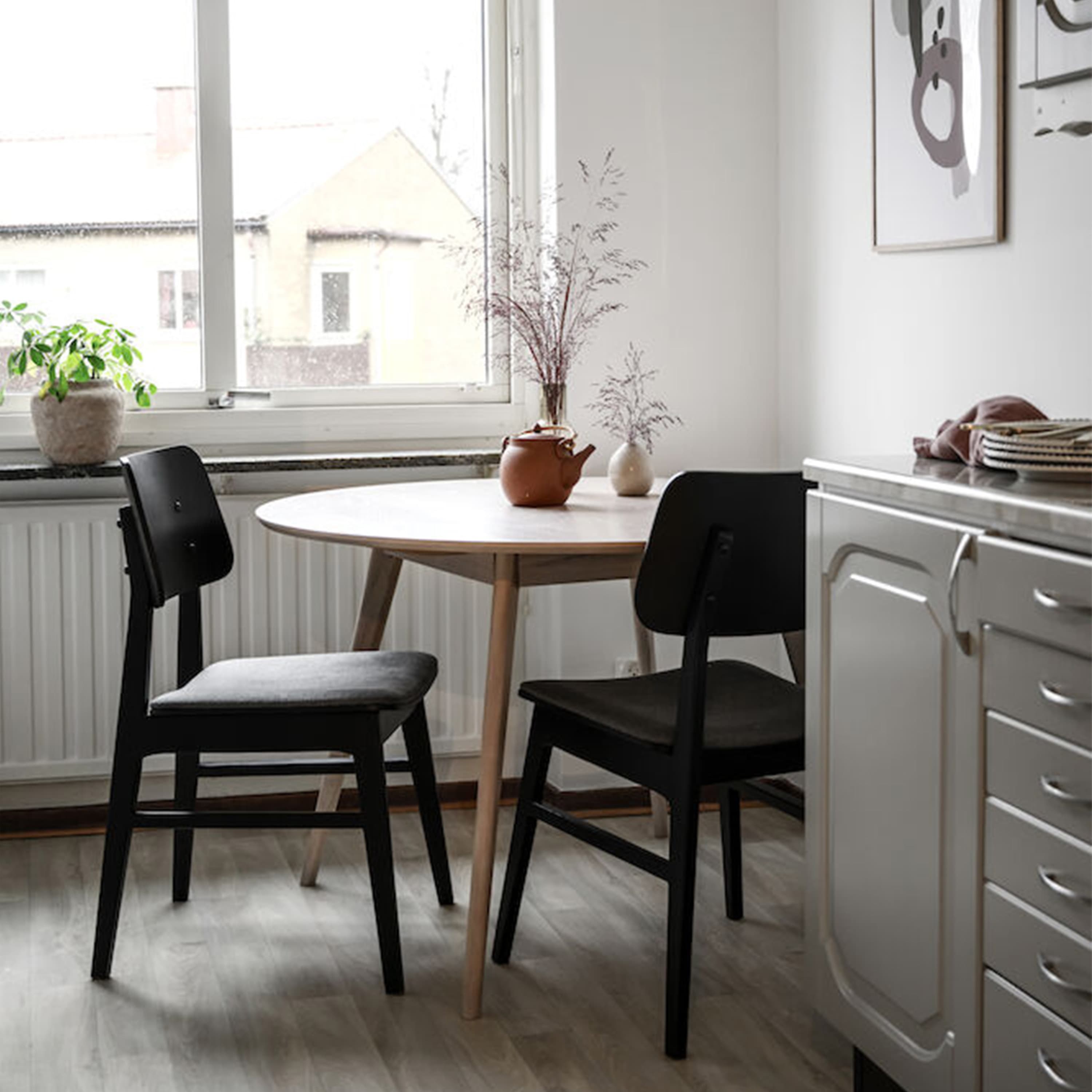 Yumi Dining Table White Washed Ø115