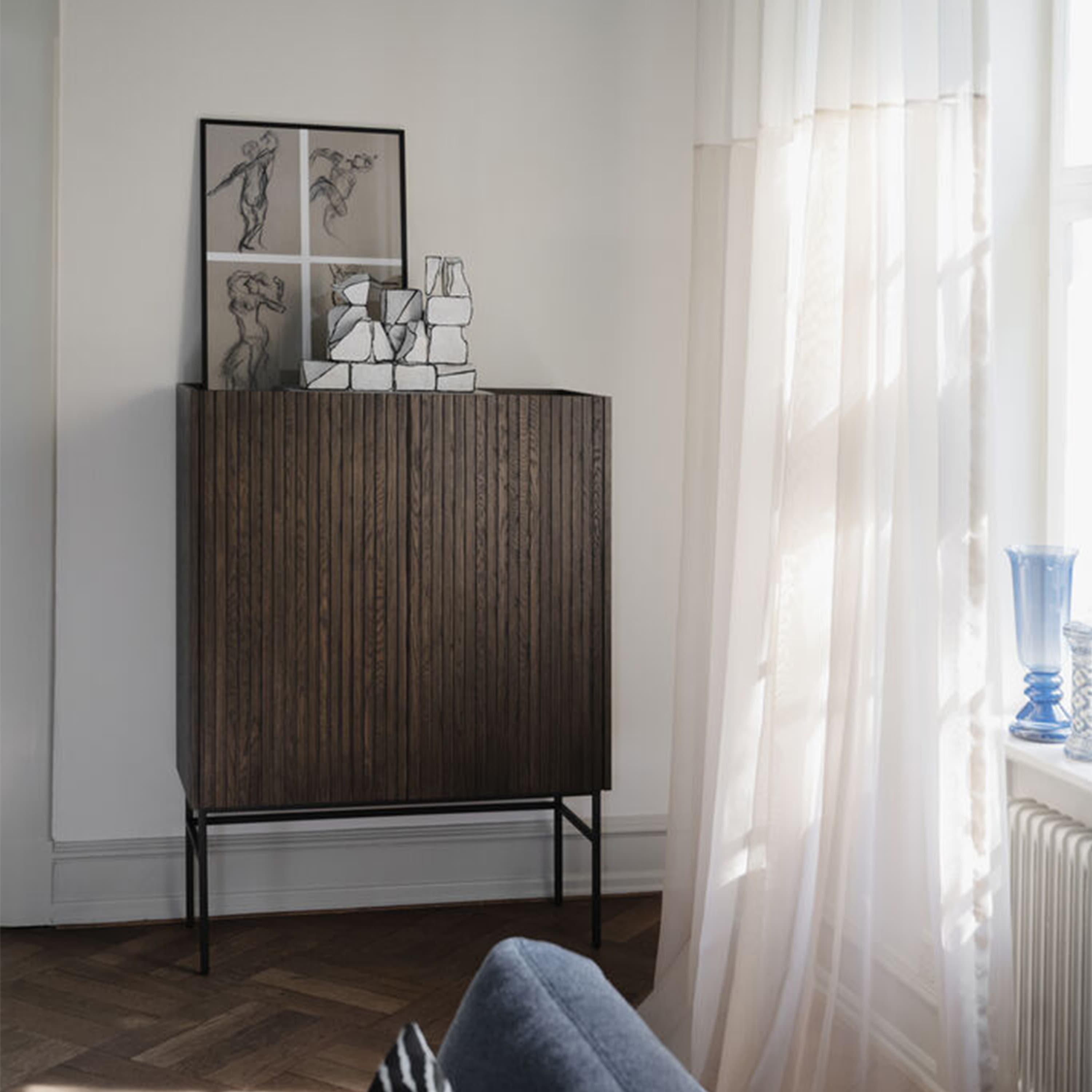Halifax Cabinet Brown/Black 100cm