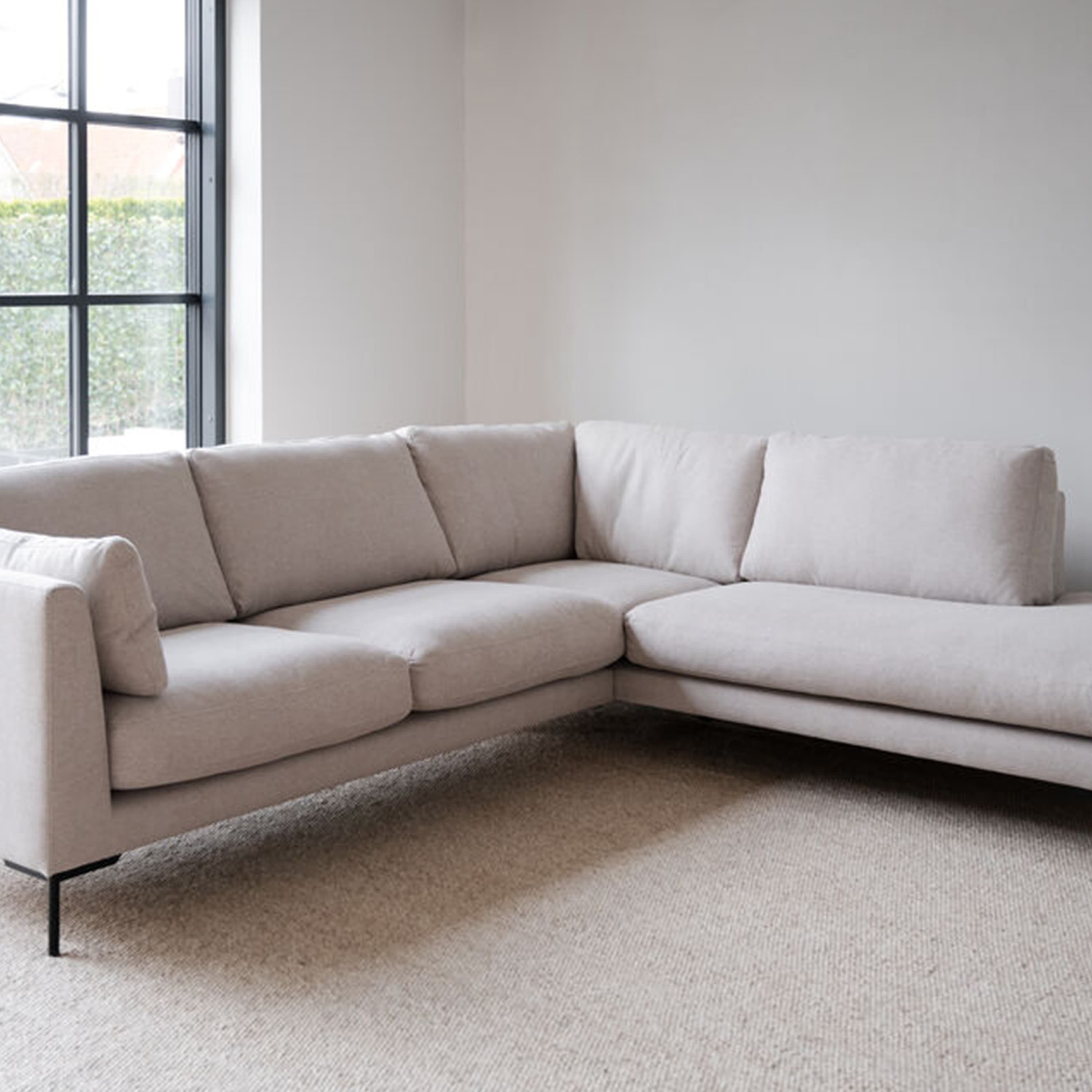 Corwin 2,5+2,5-sits Hörnsoffa Höger Beige