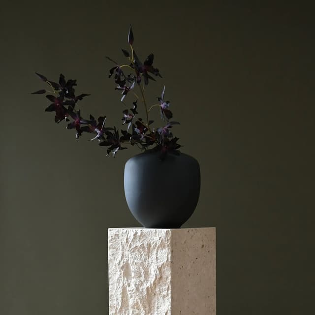 Sunao Vase Black Medium