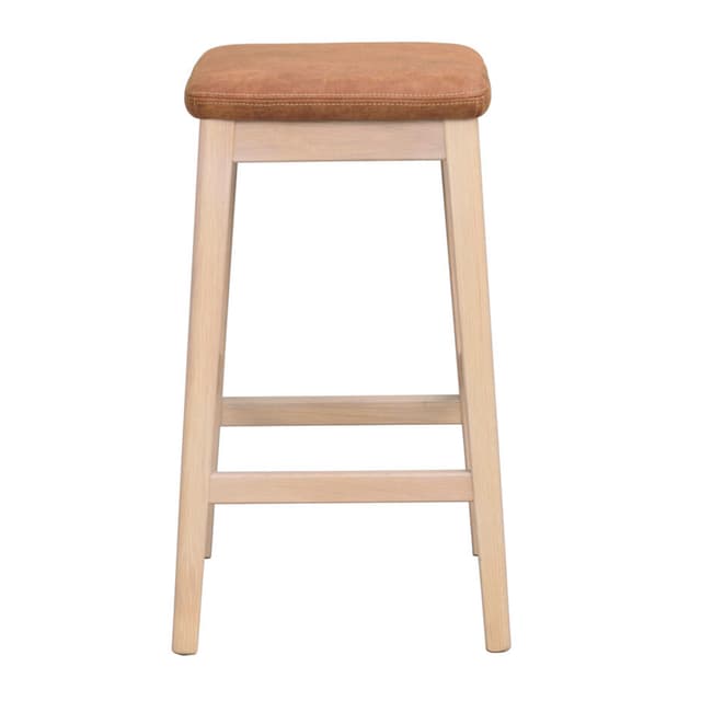 Livermore Barhocker Weiß pigmentierte Eiche/Braun