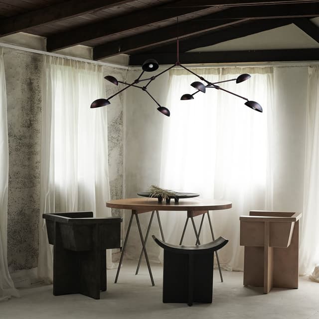 Drop Taklampa Burned Black 154cm