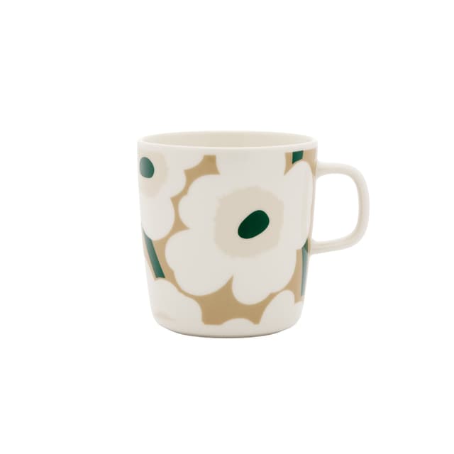 Oiva Unikko Teetasse White/Beige/Dark Green