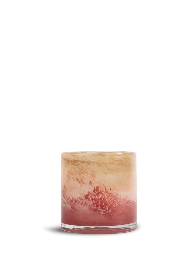 Candle Holder Pink/Beige/Bordeaux 10cm