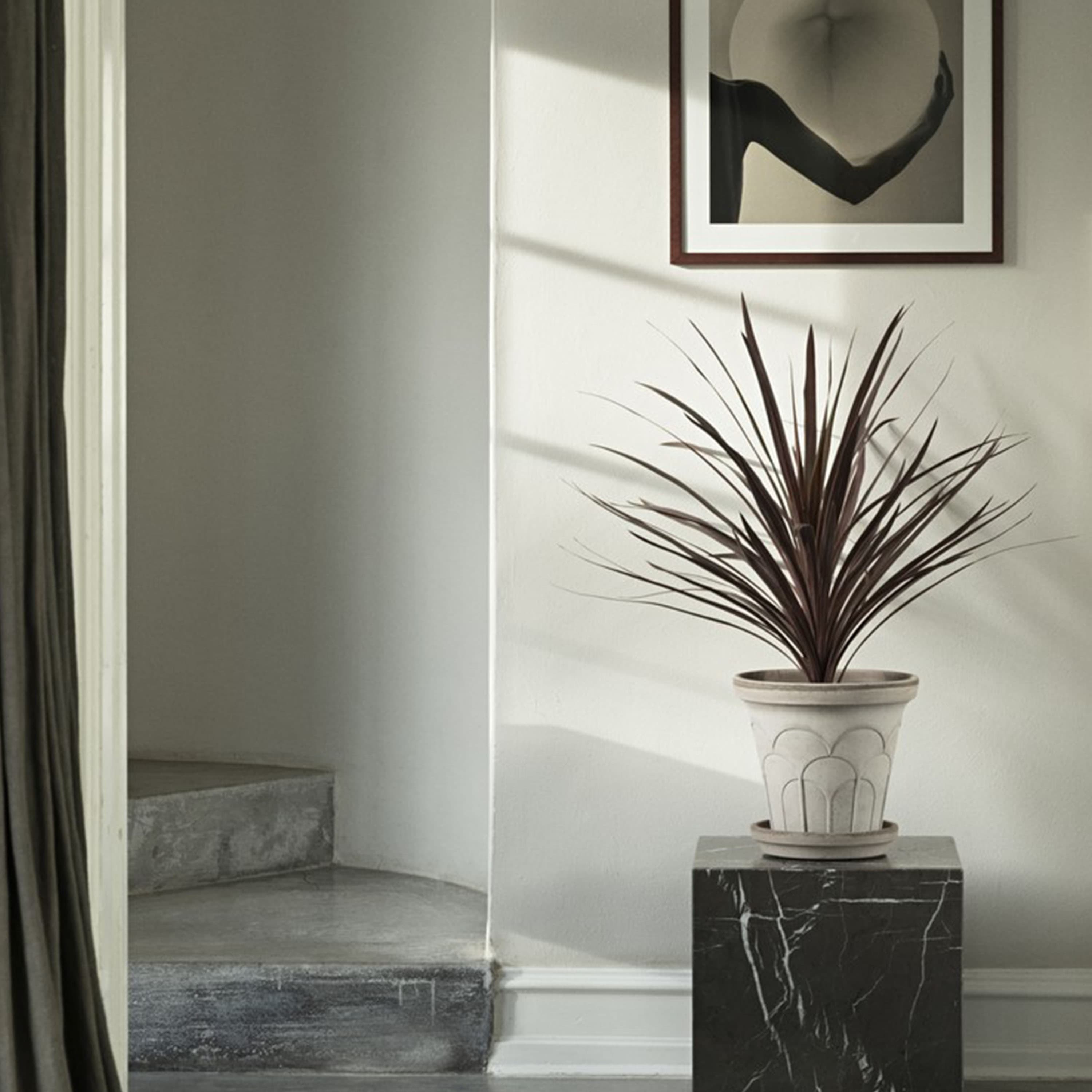 Fleur Blumentopf mit Untersetzer Raw Grey Ø25
