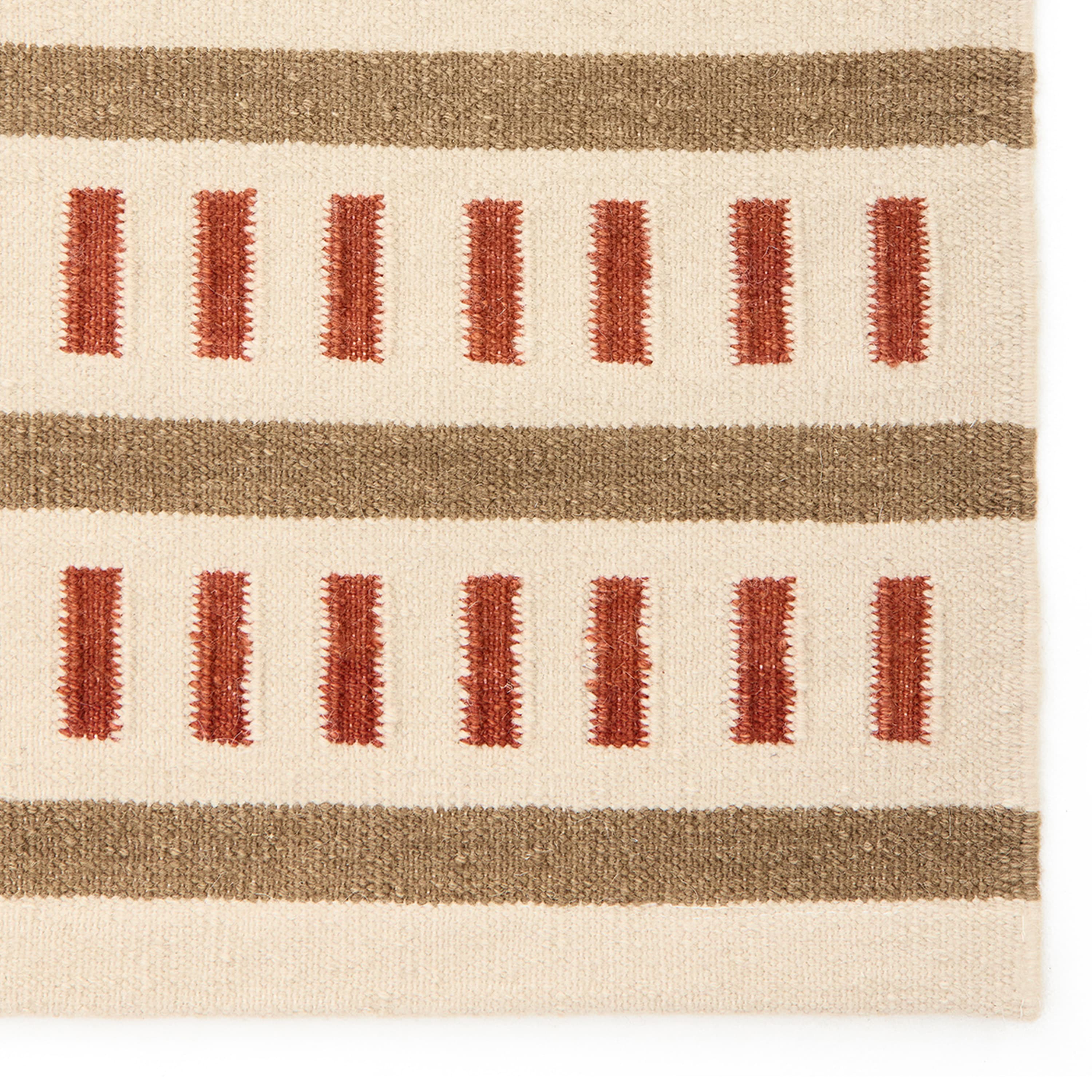 Ladakh Wollteppich Off White/Beige/Rost 180x270 cm
