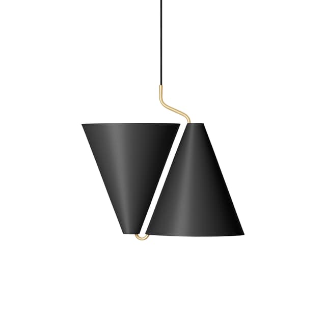Mosaik Up/Down Pendelleuchte Schwarz 25cm