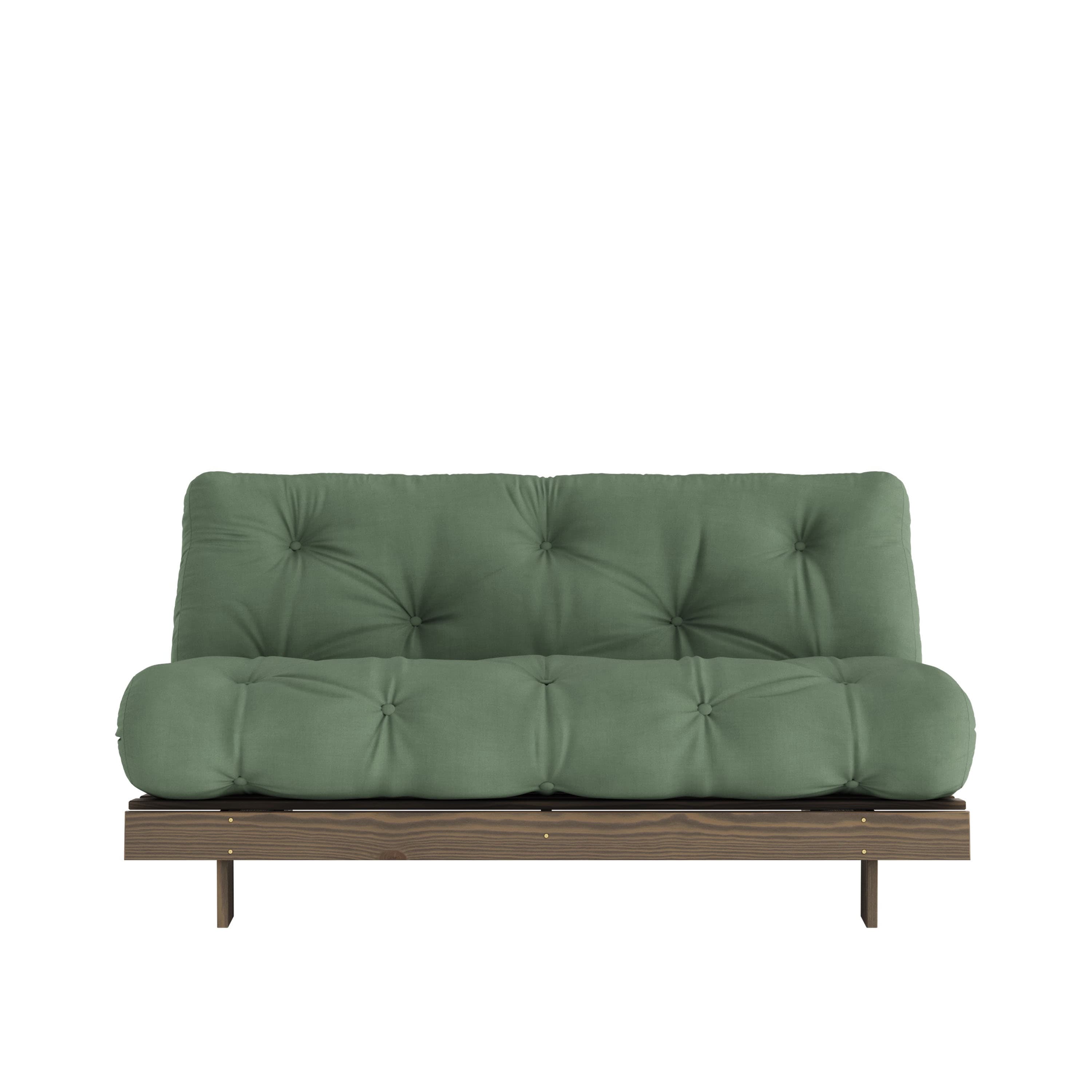 Roots Schlafsofa Braun/Olivgrün 160cm