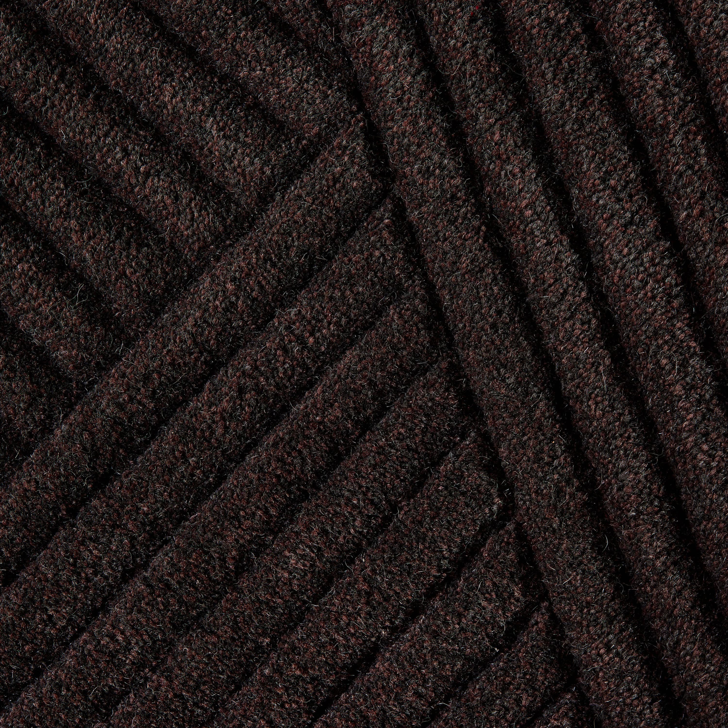 Row Wollteppich Dark Brown Large