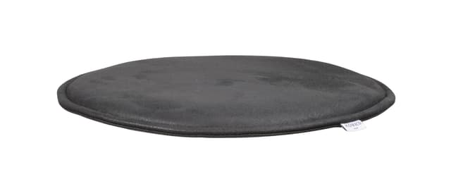 Fulton Sitzkissen Rund Schwarz Leder/Textil Ø38