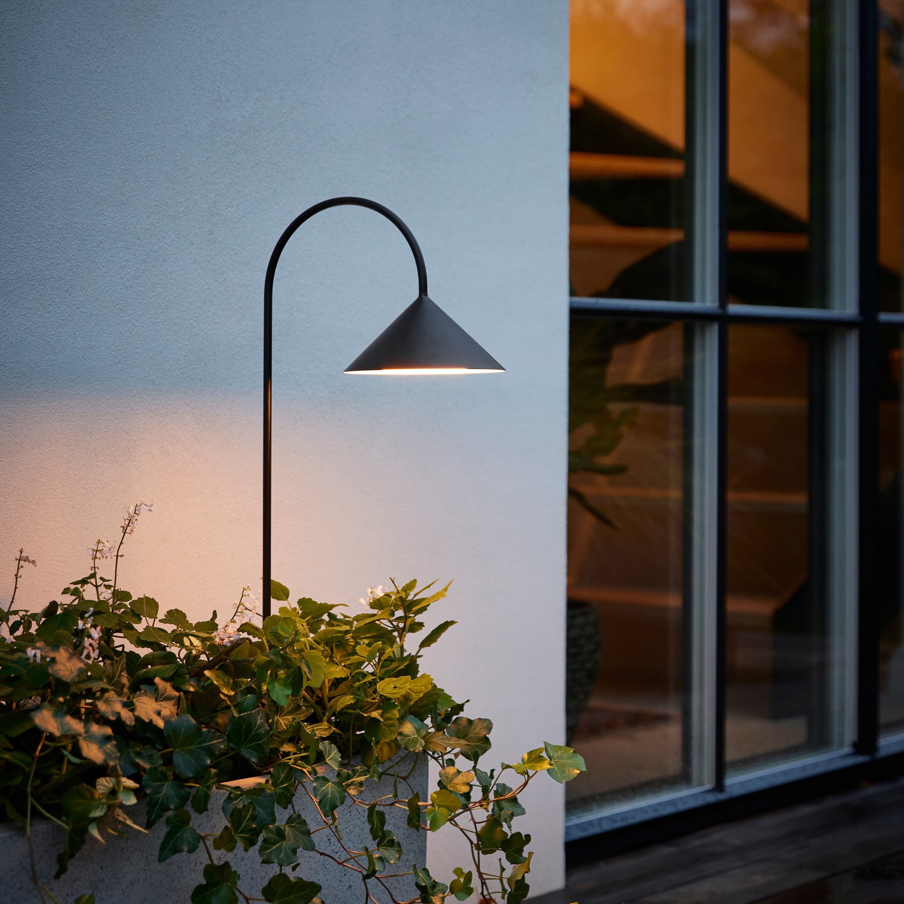 Garden Lamp Matt Black 82cm