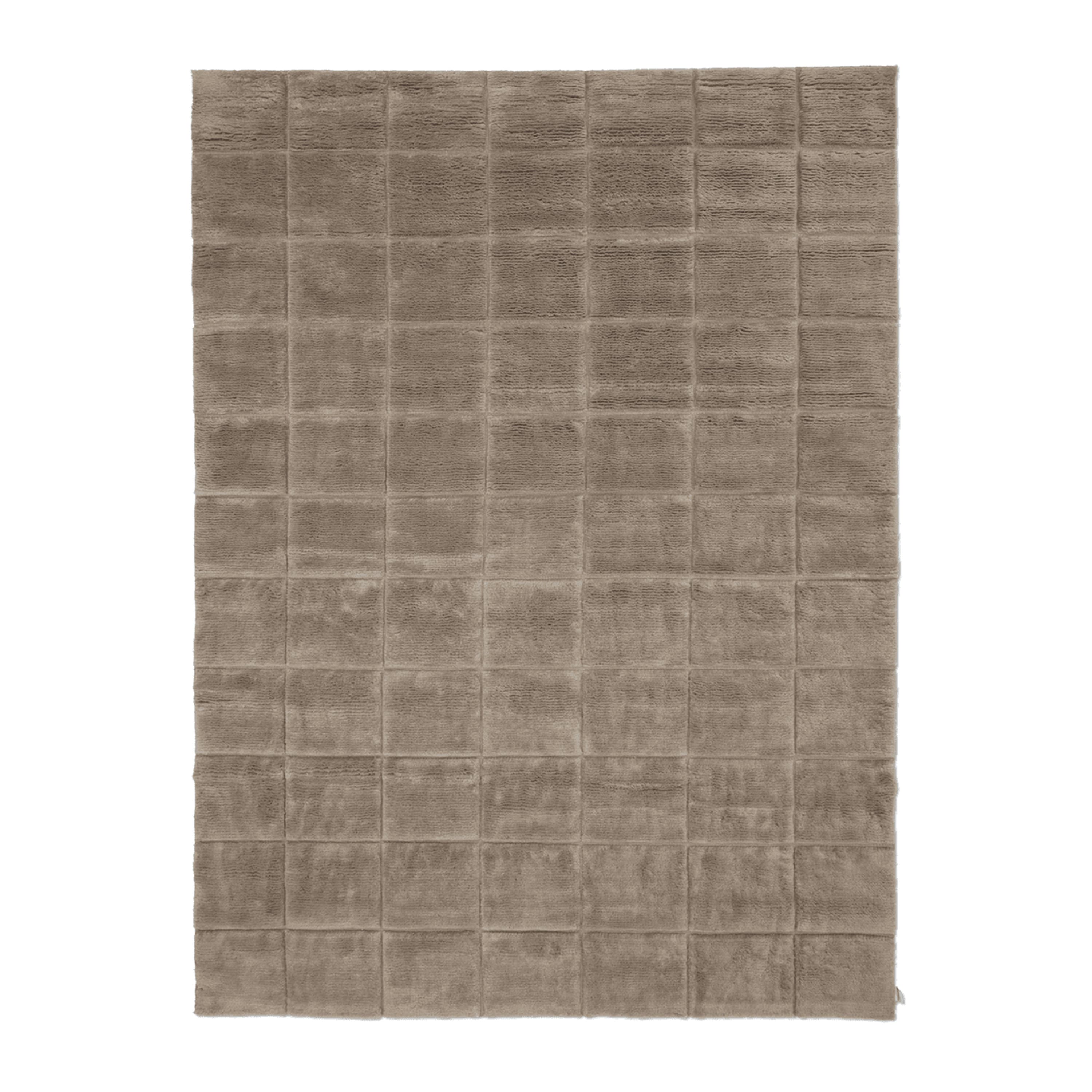 Grid Wollteppich Schokolade 200x300