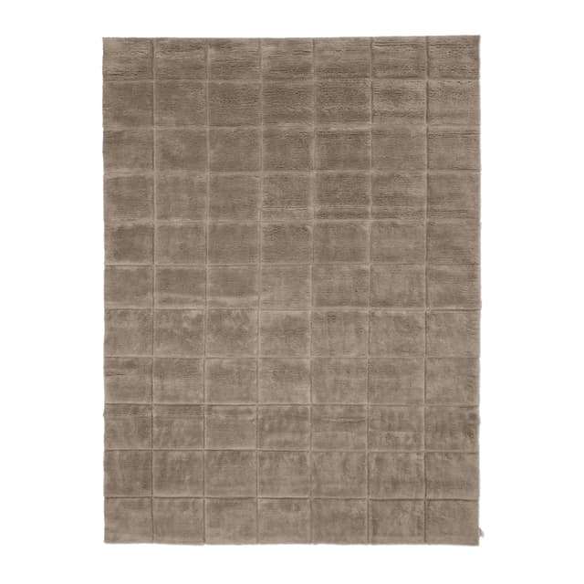 Grid Wollteppich Schokolade 200x300