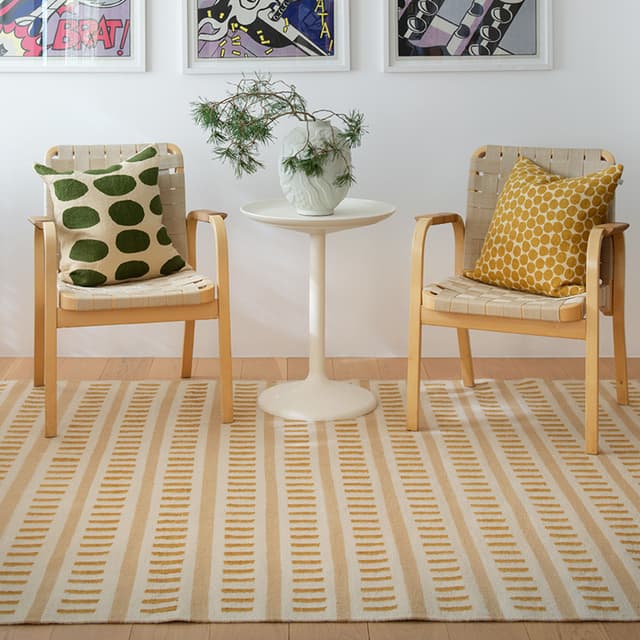 Ladakh Wollteppich Off White/Beige/Masala Yellow 180x270