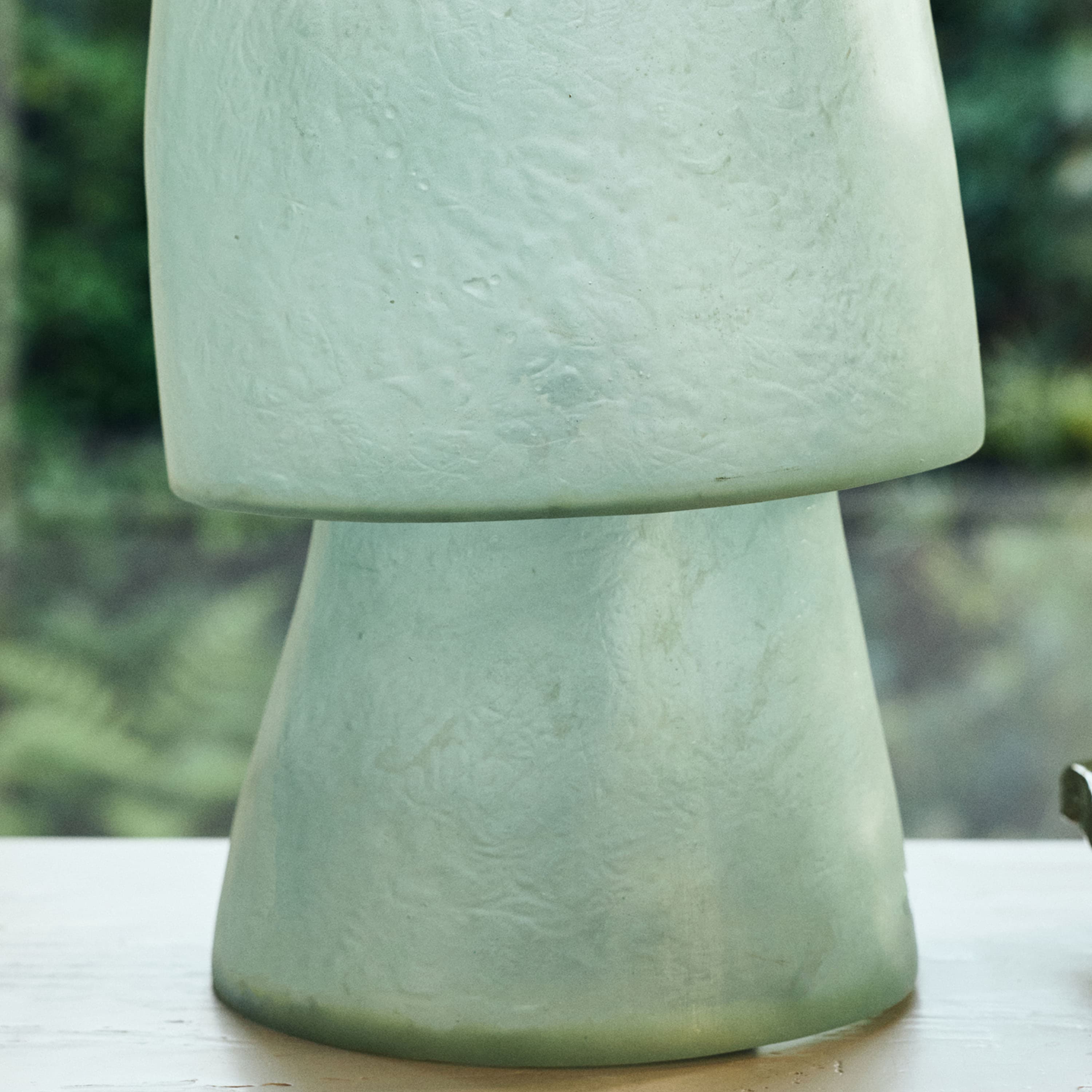 Glassfiber Bordslampa Petrol Blue 51cm