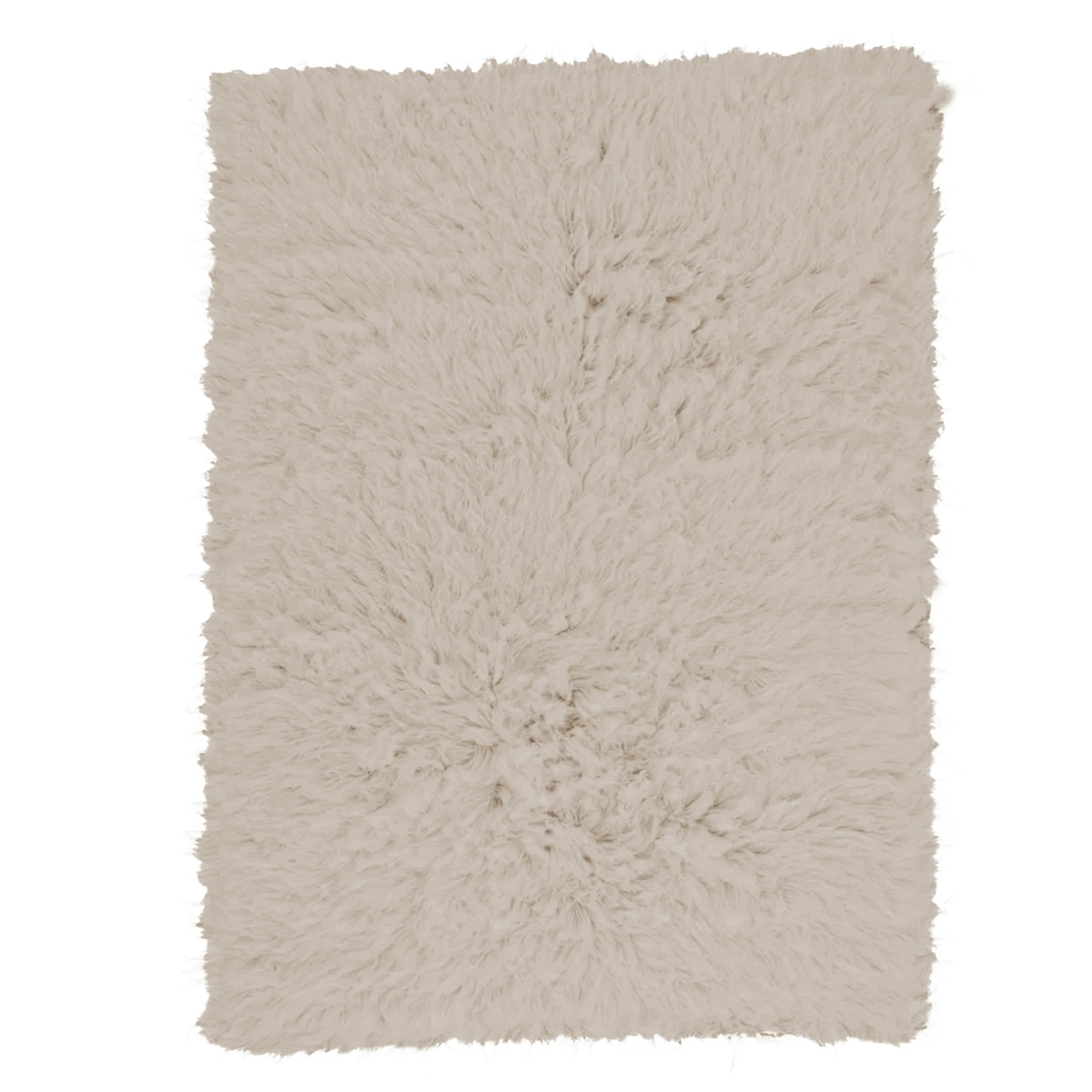 Fluffy Flokati Teppich Greige 140x200 cm
