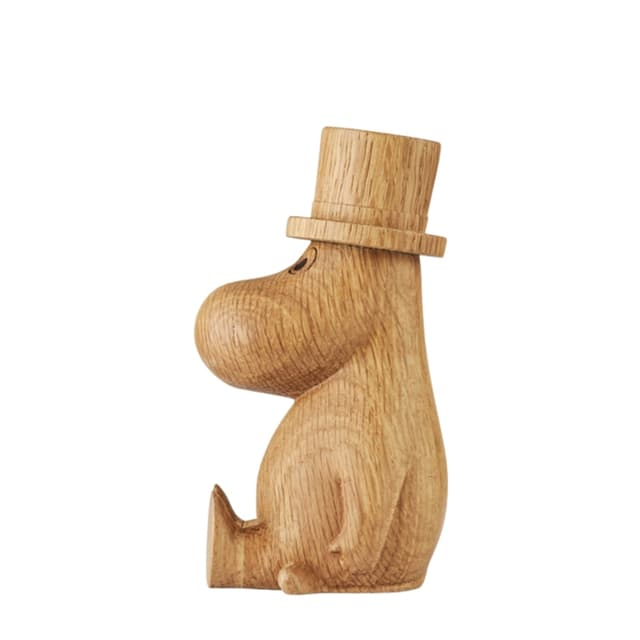 Moomin Wooden Decoration Moominpappa Oak 8cm