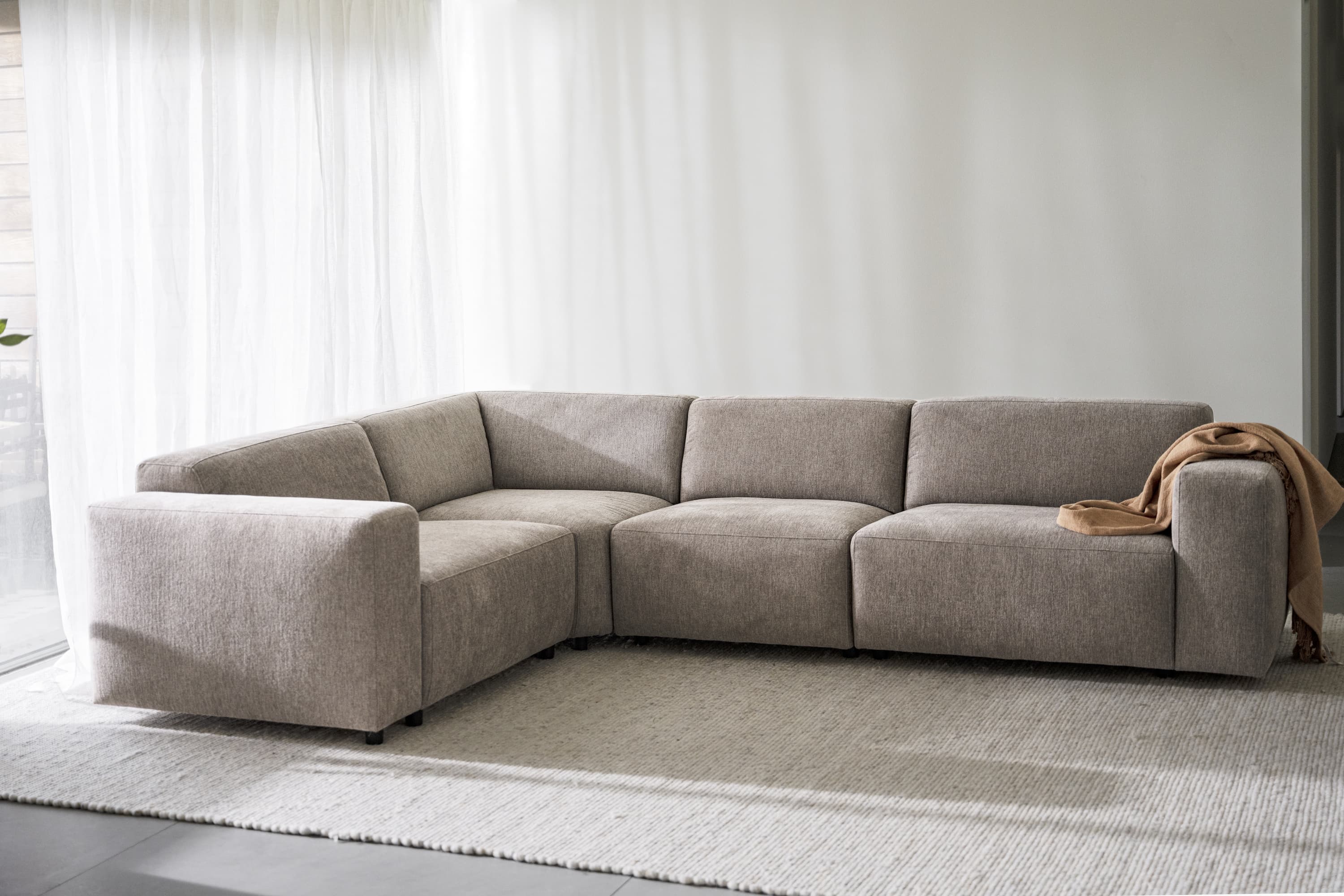 Willard 2+3-sits Hörnsoffa Beige 297x219
