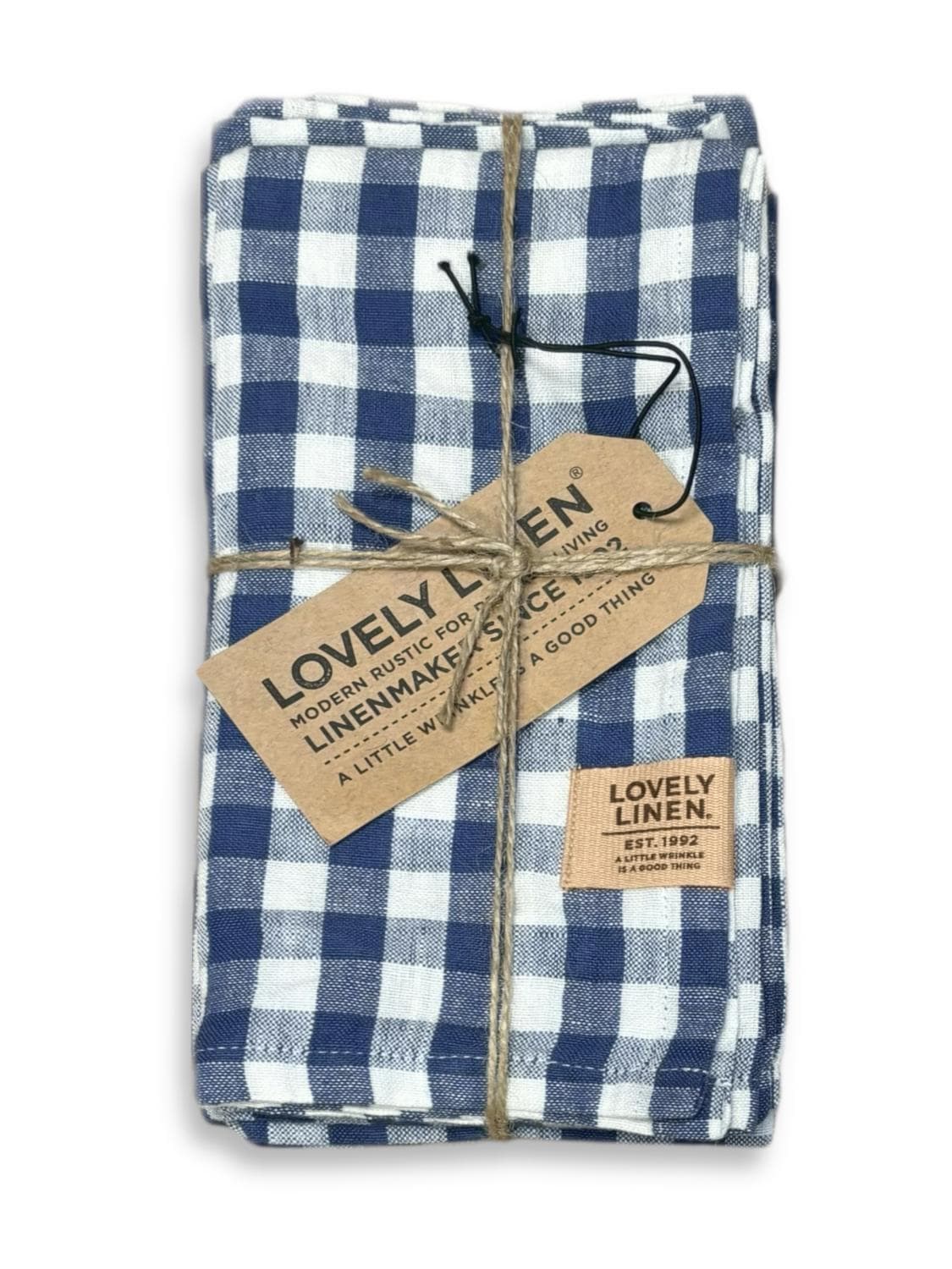 Misty Serviette Leinen Square Denim Blue 42x42 4er-pack