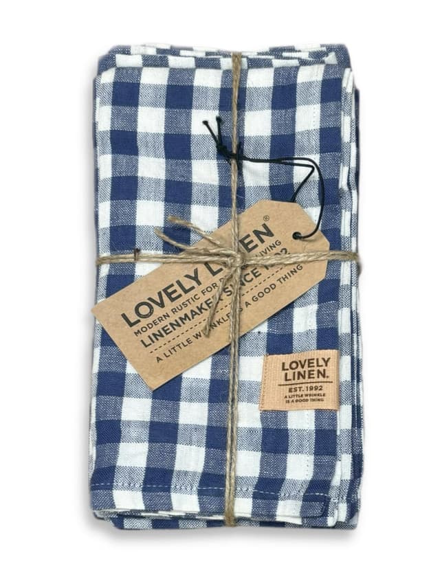 Misty Serviette Leinen Square Denim Blue 42x42 4er-pack